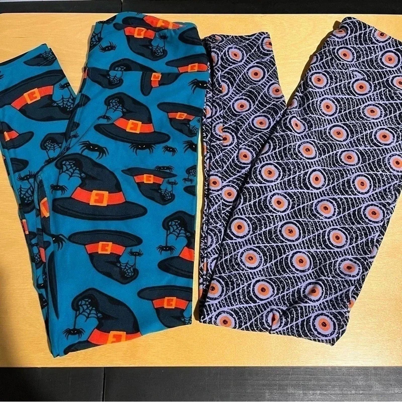 Other LULAROE HALLOWEEN Green Leggings Witches Spiders / Eyes Size 27" / US 4 / IT 40 - 1 Thumbnail