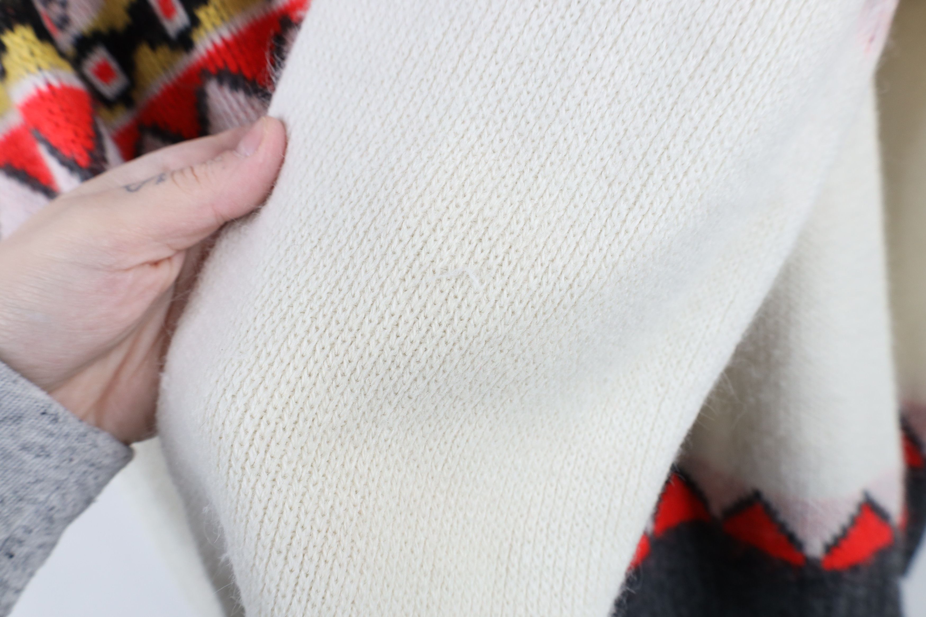 Vintage Vintage 70s Mid Century Modern MCM Fair Isle Knit Sweater Size L / US 10 / IT 46 - 4 Thumbnail