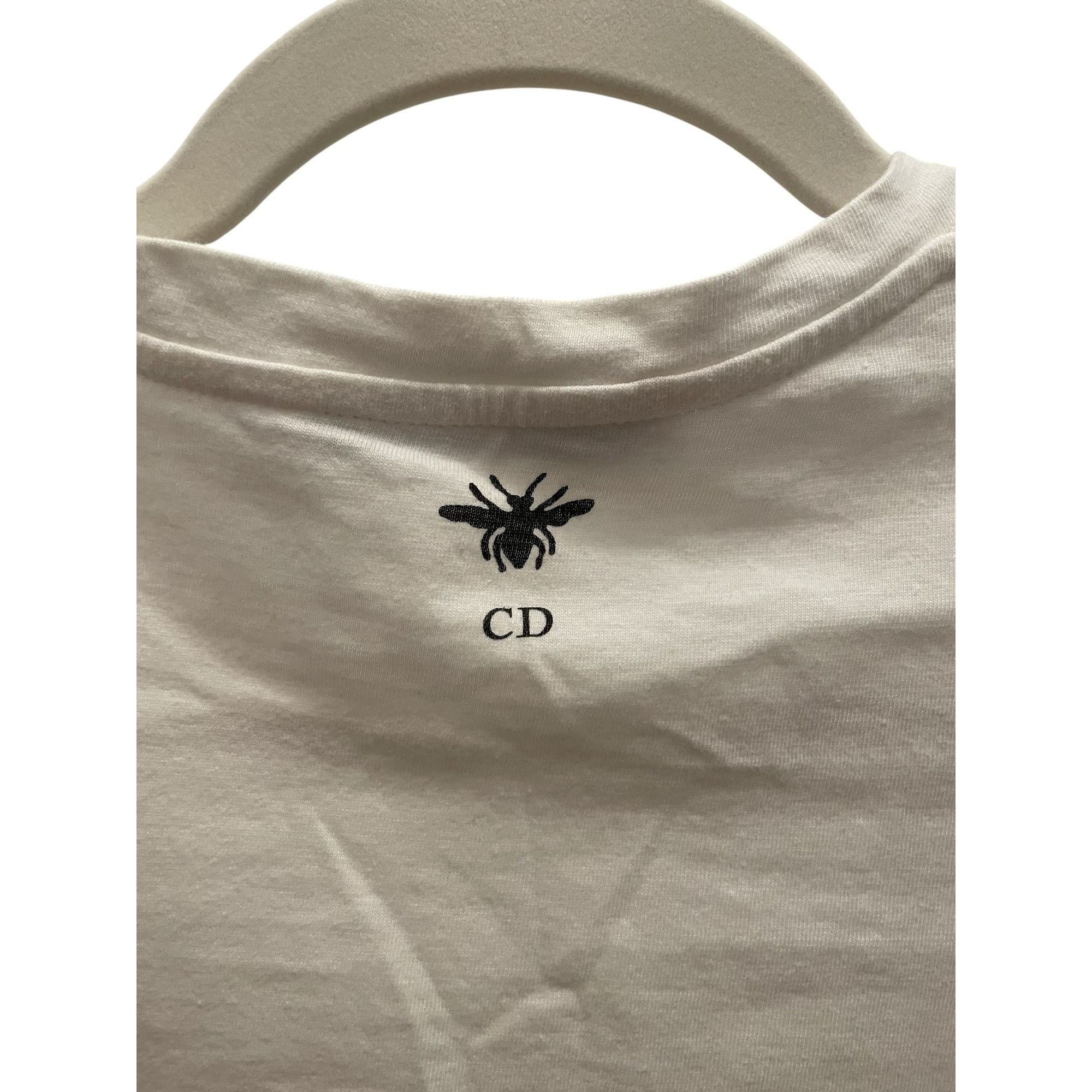 Dior Christian Dior Paris White T-Shirt With Botanical Animal Pri Size S / US 4 / IT 40 - 4 Thumbnail