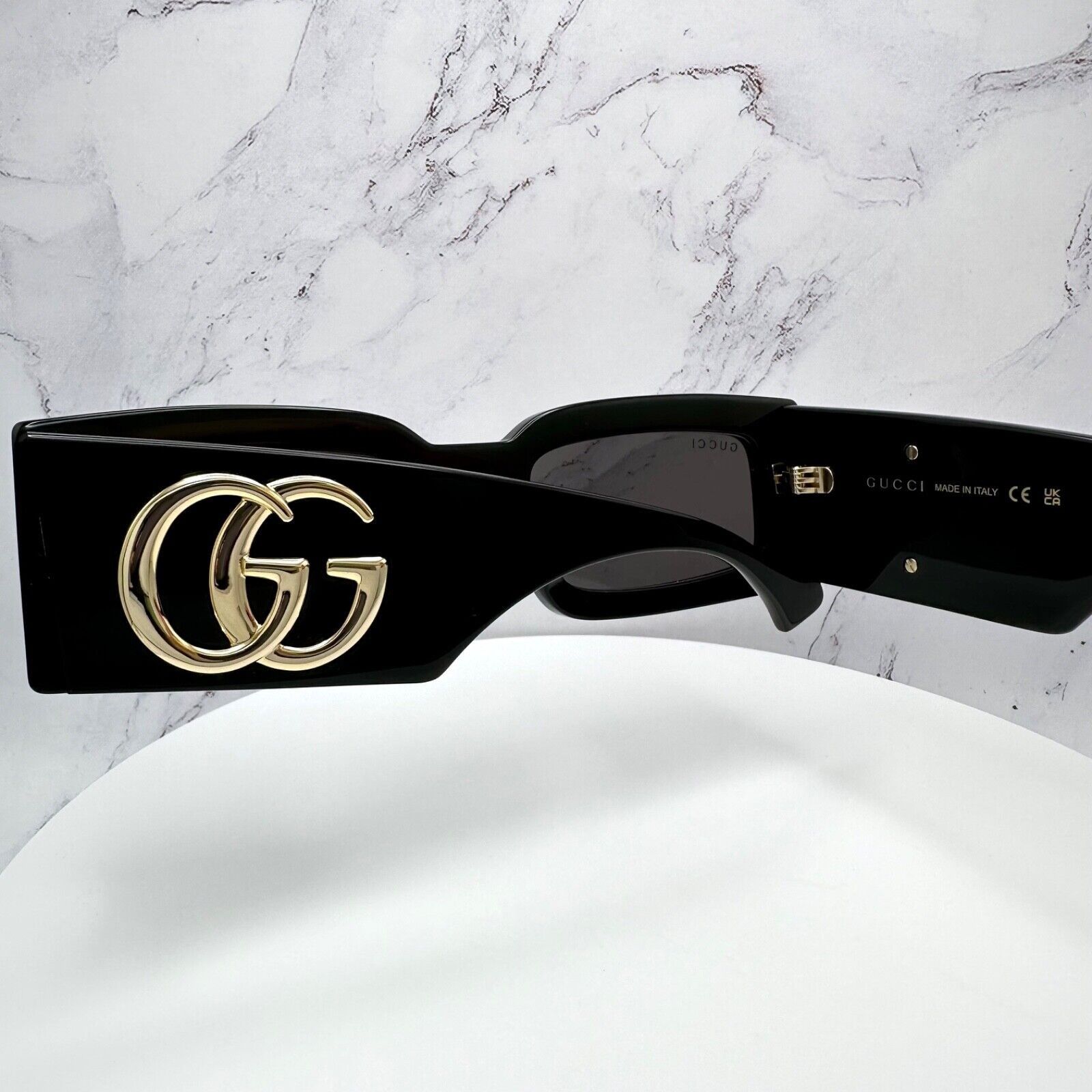 Gucci Sunglasses New Black Gold GG Logo Generation