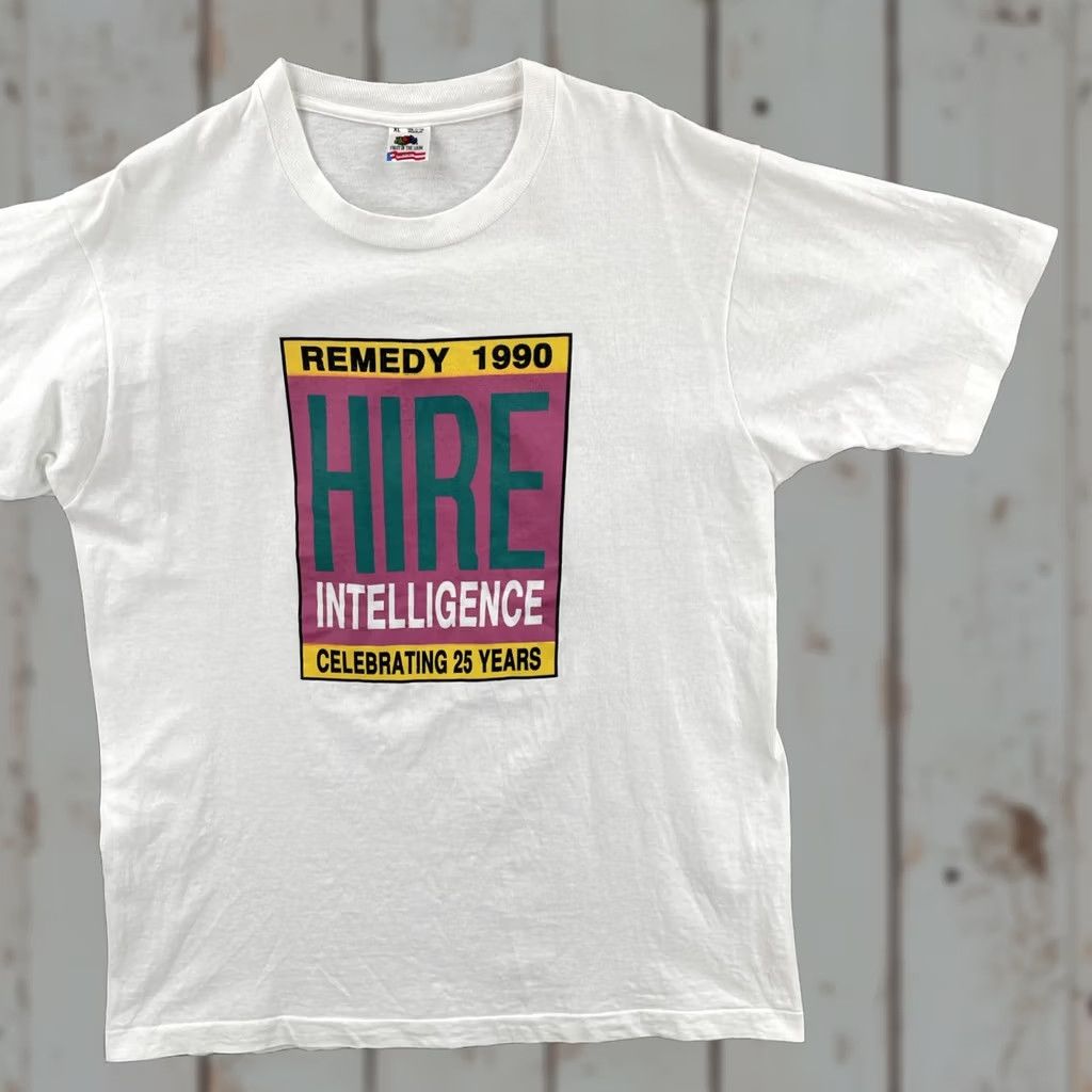 Fruit Of The Loom VINTAGE Fruit of the Loom XL Single Stitch Shirt Men White Crew Neck Short Sleeve USA 1990 Knit Comfort Easy Care Size US XL / EU 56 / 4 - 1 Thumbnail