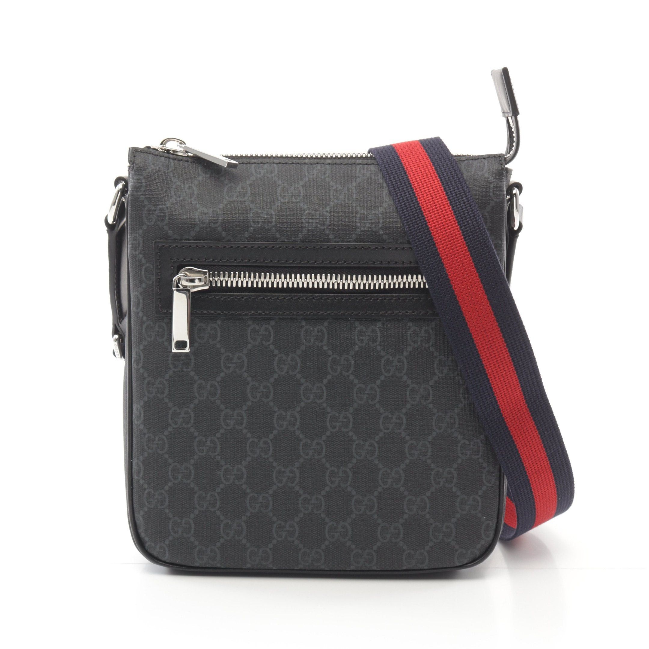 Gucci Gucci Gg Supreme Small Shoulder Bag Leather Black Size ONE SIZE - 1 Thumbnail