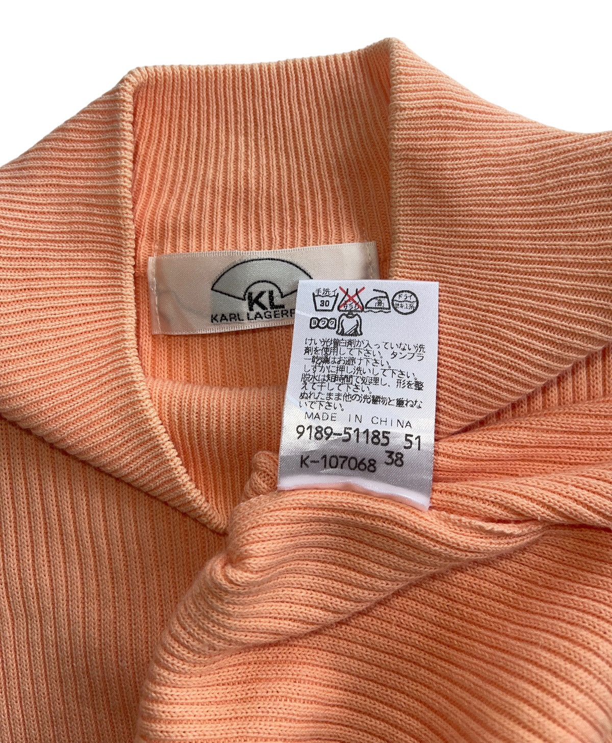 Karl Lagerfeld Mock-Neck Ribbed Elbow Sleeve Knit Size XS / US 0-2 / IT 36-38 - 6 Thumbnail
