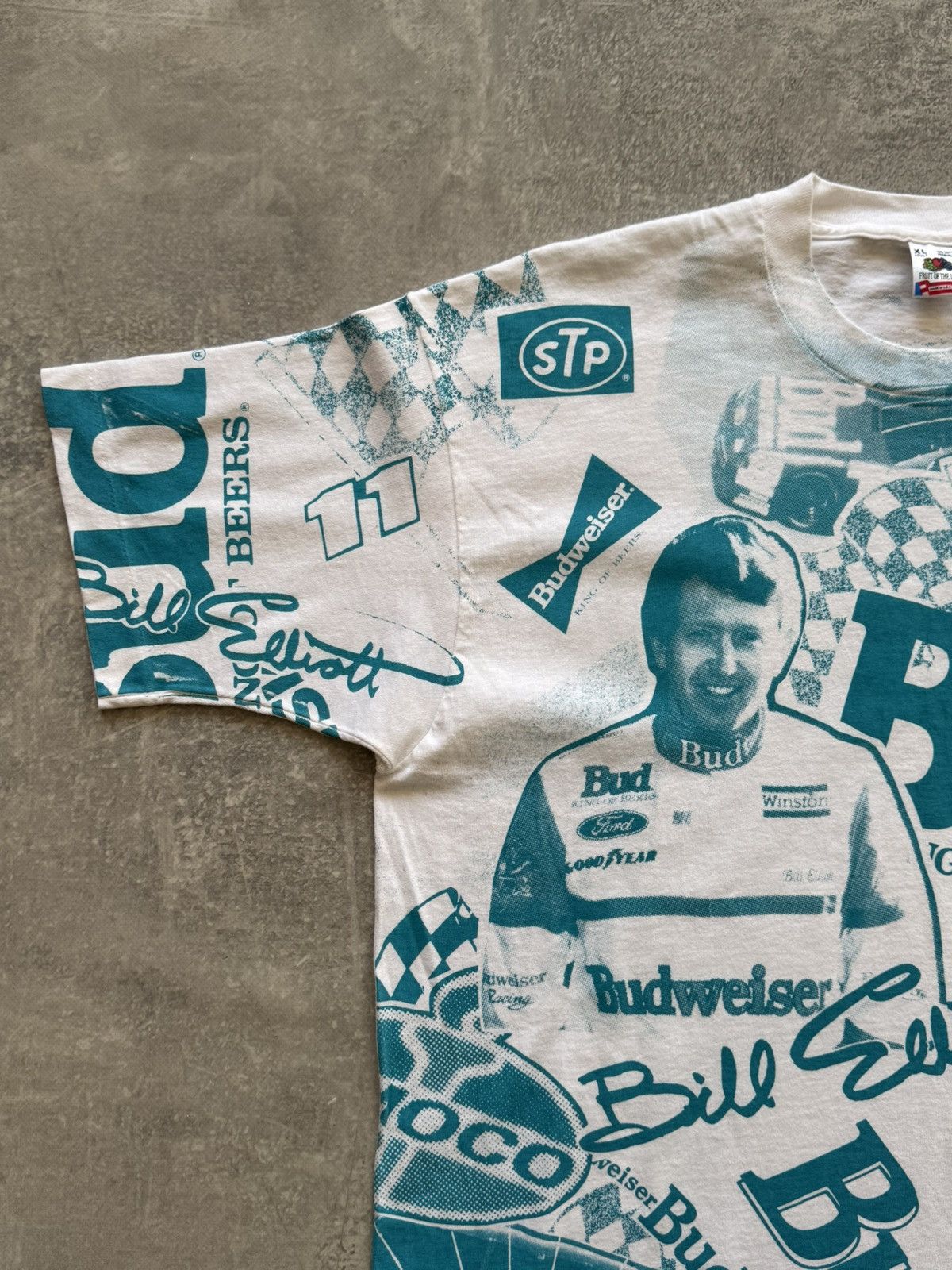 Budweiser Vintage 90s Bill Elliott Ford Budweiser Nascar Racing Tee Size US XL / EU 56 / 4 - 5 Thumbnail