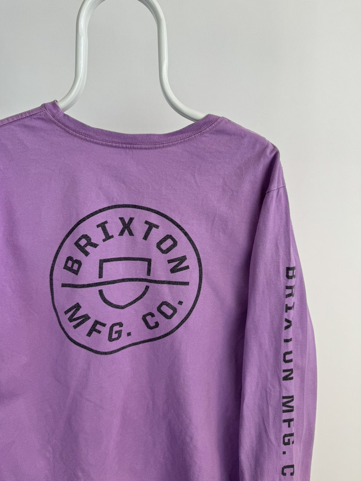 Brixton × Vintage Brixton Big Logo Pink Long Sleeve Shirt Made in Mexico Size US L / EU 52-54 / 3 - 1 Thumbnail