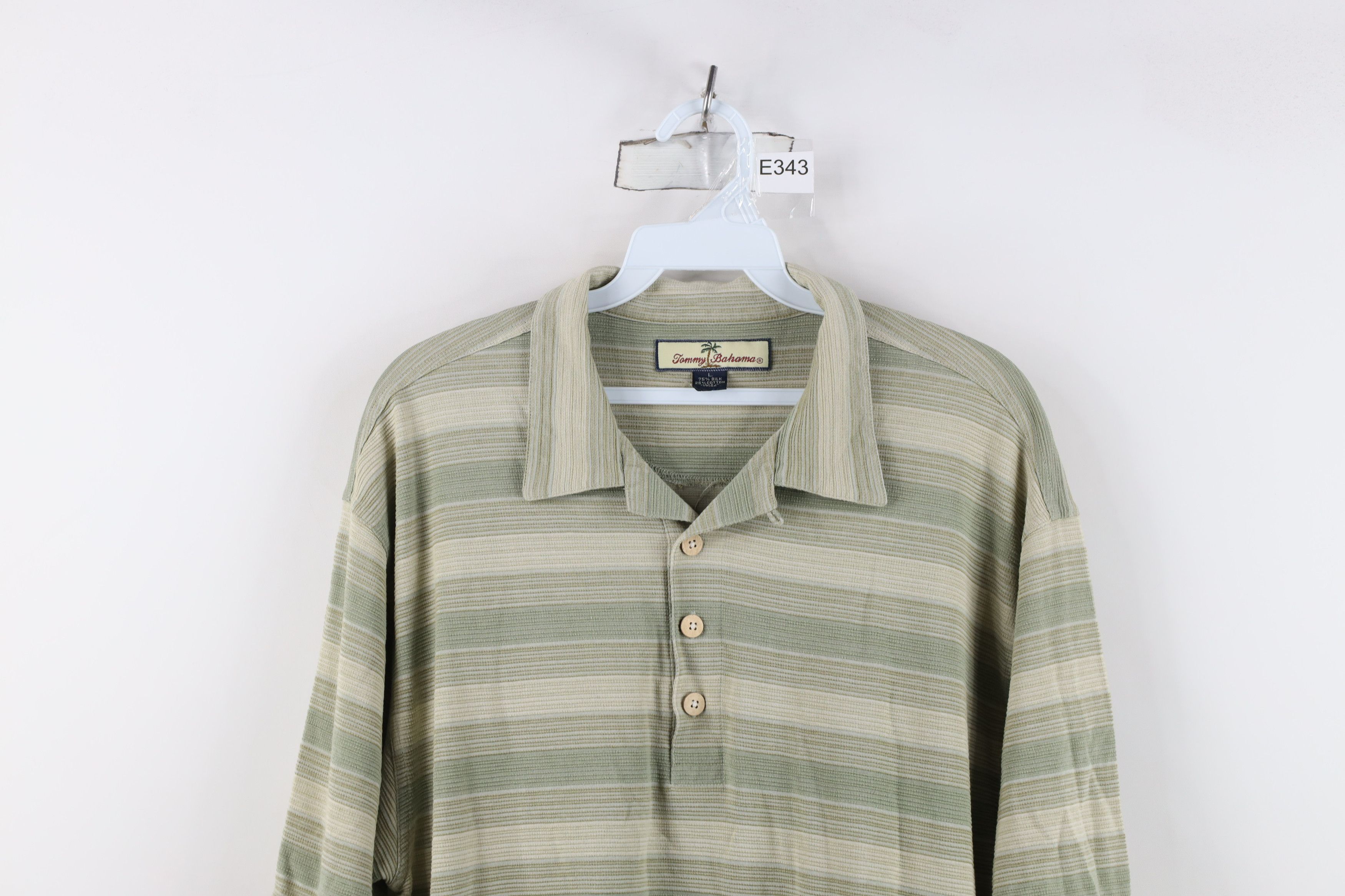 Tommy Bahama Vintage Tommy Bahama Striped Looped Collar Knit Polo Shirt Size US L / EU 52-54 / 3 - 2 Thumbnail