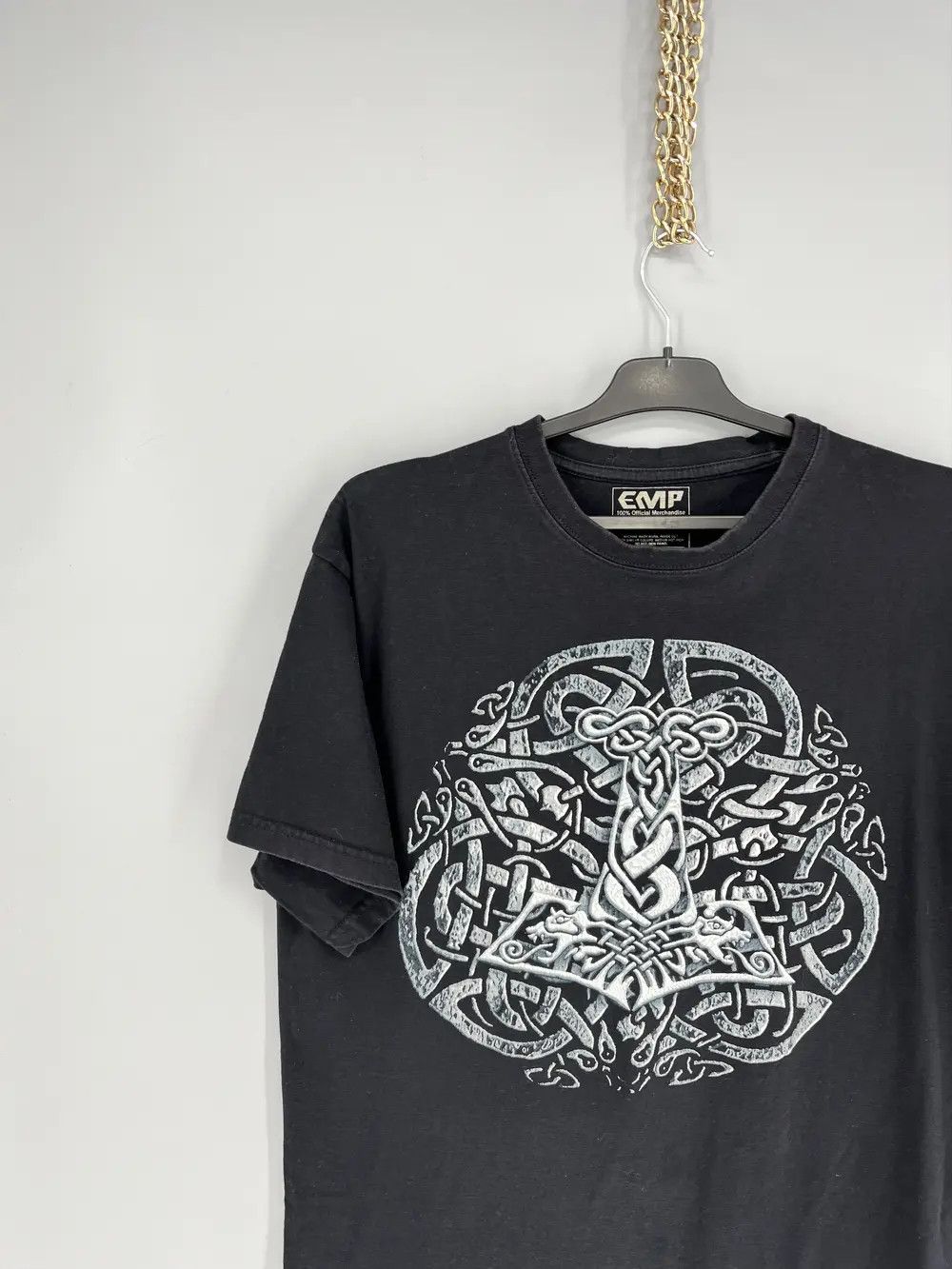 Vintage Vintage Y2k Washed AvantGarde Tribal Tee Streetwear Size US L / EU 52-54 / 3 - 4 Thumbnail
