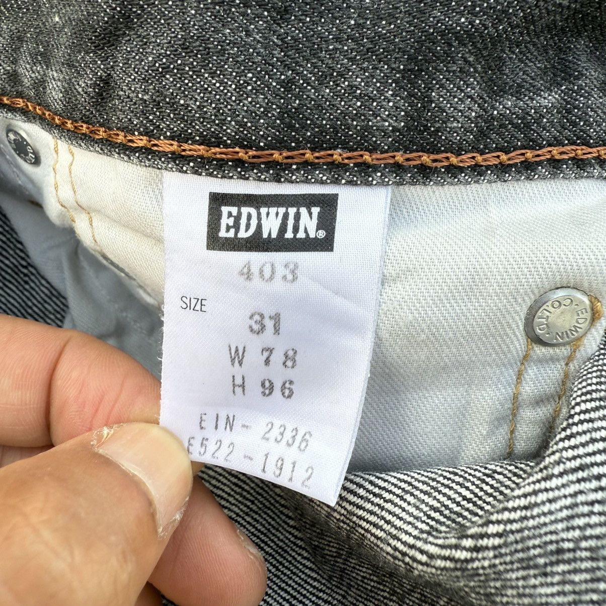 Edwin W33 VINTAGE EDWIN DENIM RIPPEP BLACK JEANS PANTS Size US 33 - 17 Thumbnail