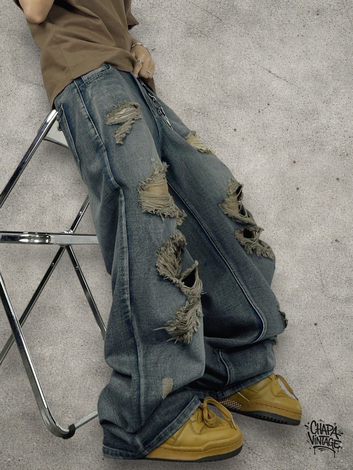 Japanese Brand Ripped opium jeans Size US 32 / EU 48 - 2 Thumbnail