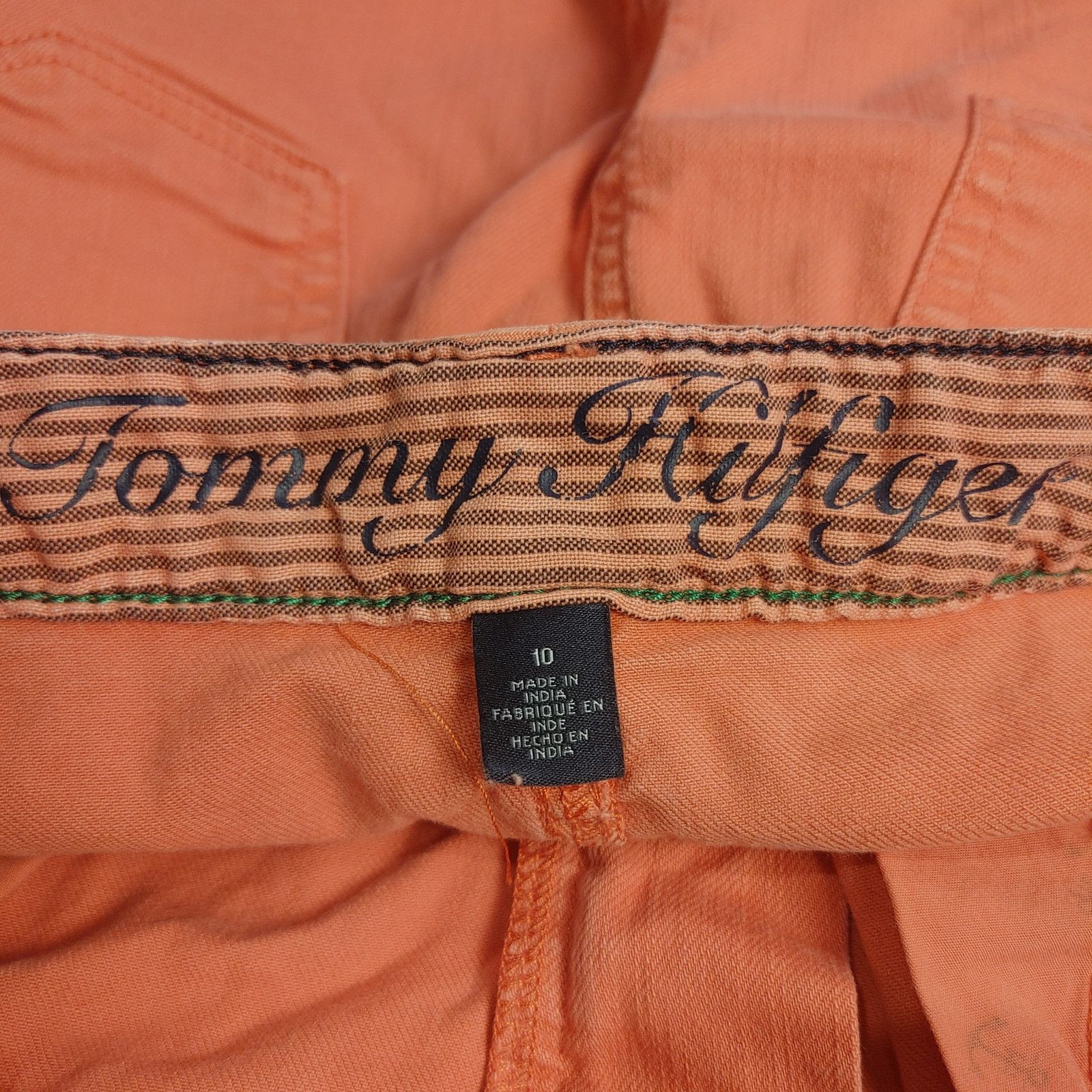 Tommy Hilfiger Tommy Hilfiger Women's 10 Orange Denim Jean Mini Skirt Size 32" / US 10 / IT 46 - 3 Thumbnail