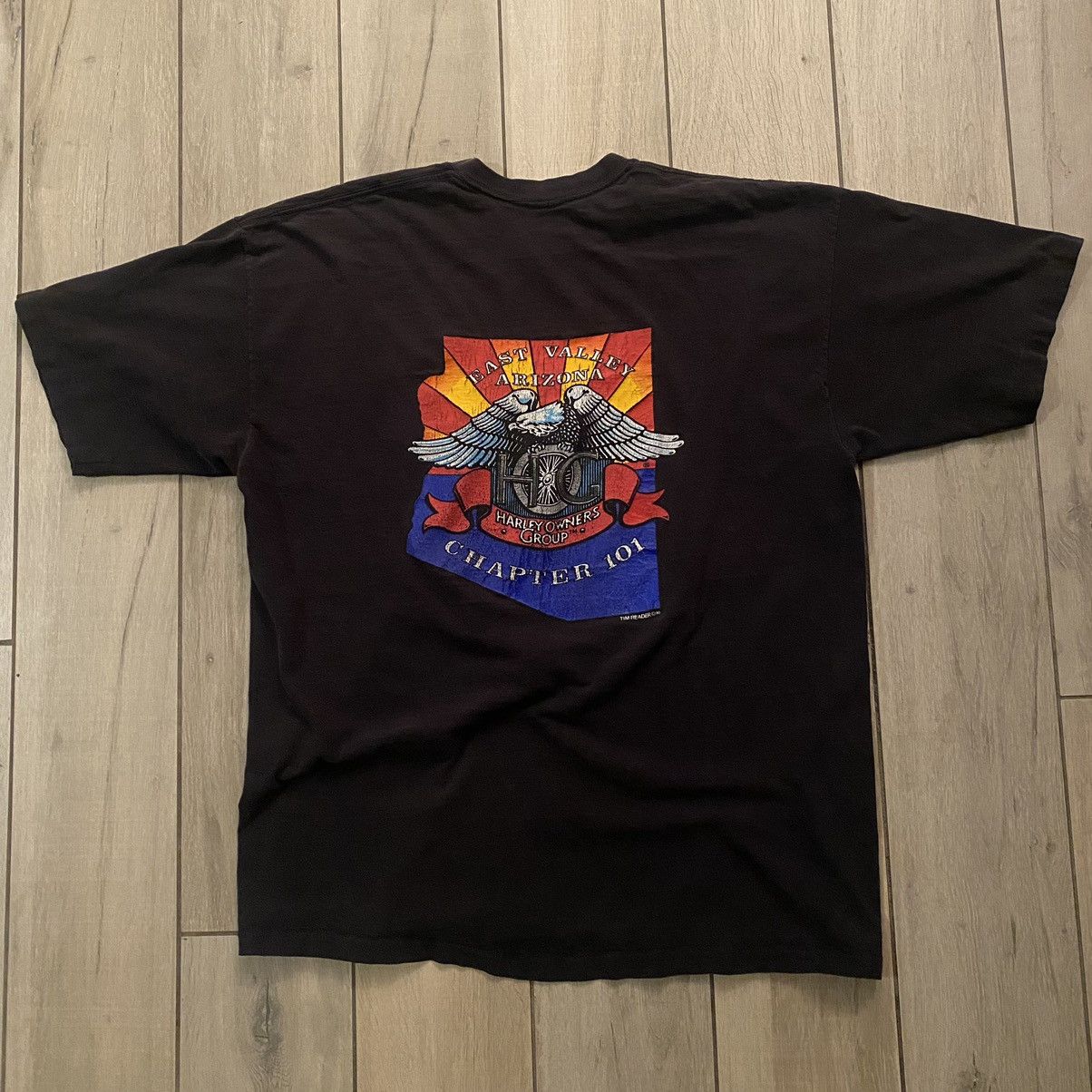 Harley Davidson × Nike Vintage 90s Faded Black Harley Davidson Graphic Tee AZ Large Size US L / EU 52-54 / 3 - 6 Thumbnail