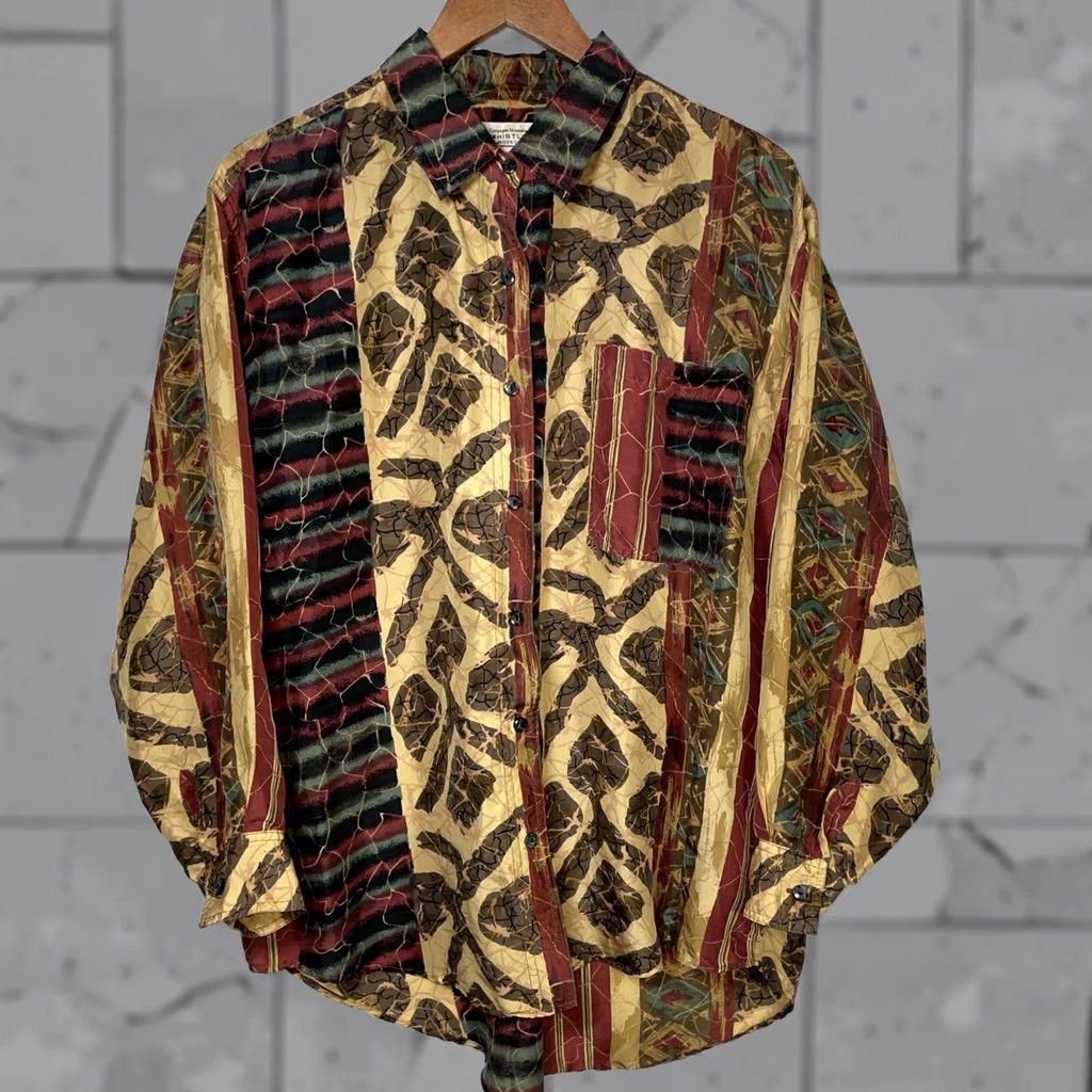 Whistles VTG Whistles Silk Safari Print Long Sleeve Button-Down WOMENS Size M Size M / US 6-8 / IT 42-44 - 1 Thumbnail