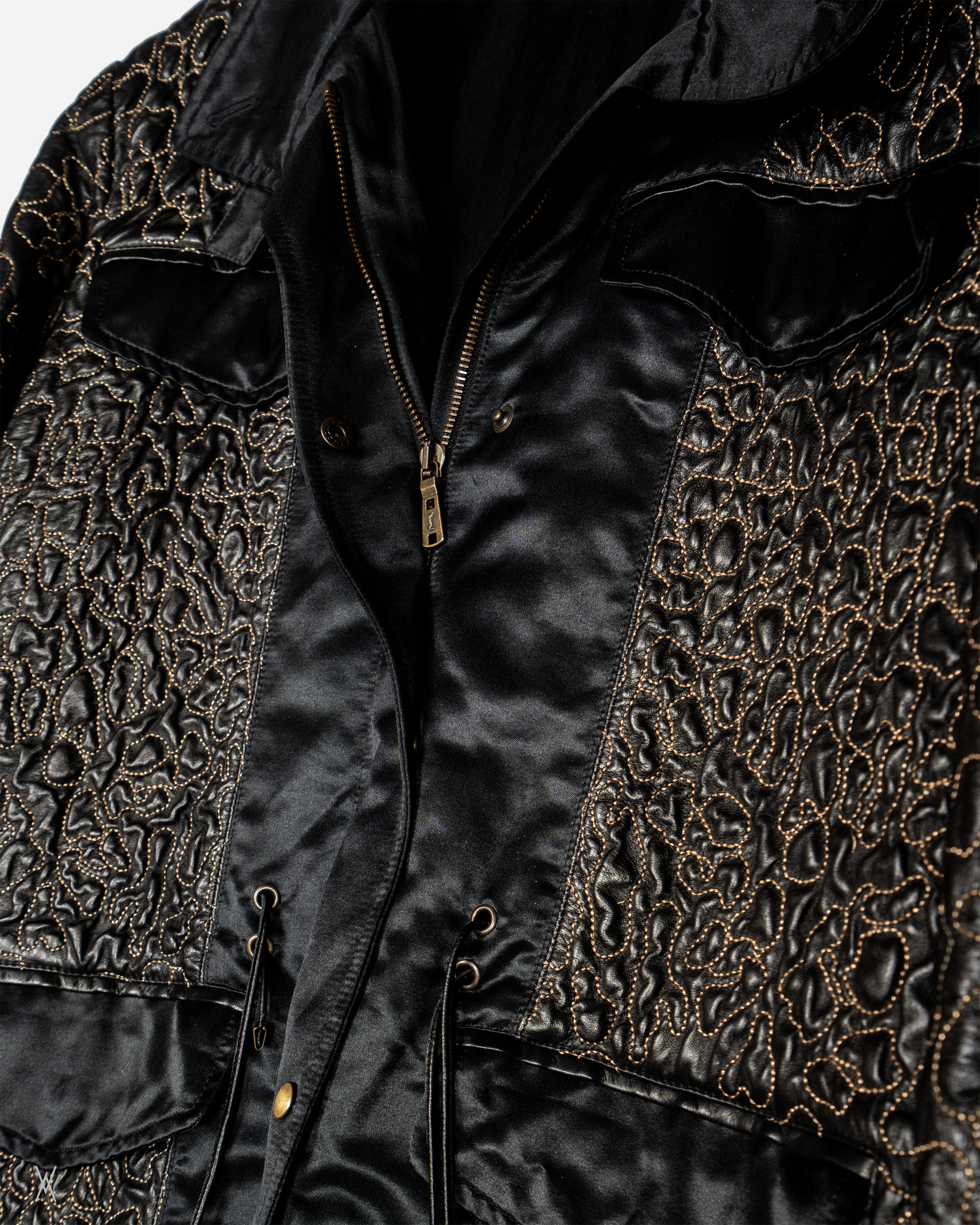 Saint Laurent Paris Yves Saint Laurent early 2000s Embroidered Leather Size US XS / EU 42 / 0 - 3 Thumbnail