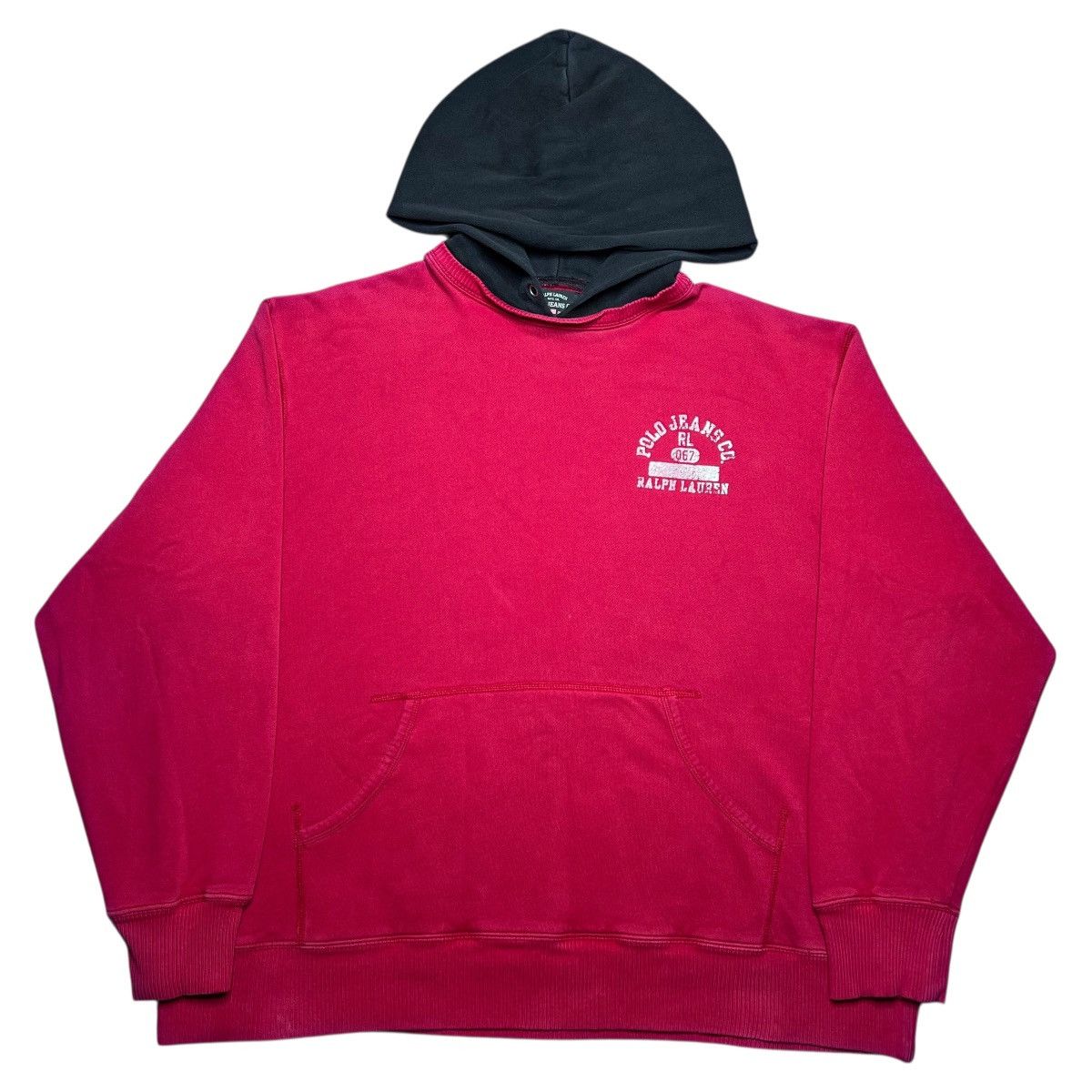 Polo Ralph Lauren Vintage 2000s Polo Jeans By Ralph Lauren Red Pullover Hoodie Size US XXL / EU 58 / 5 - 1 Thumbnail