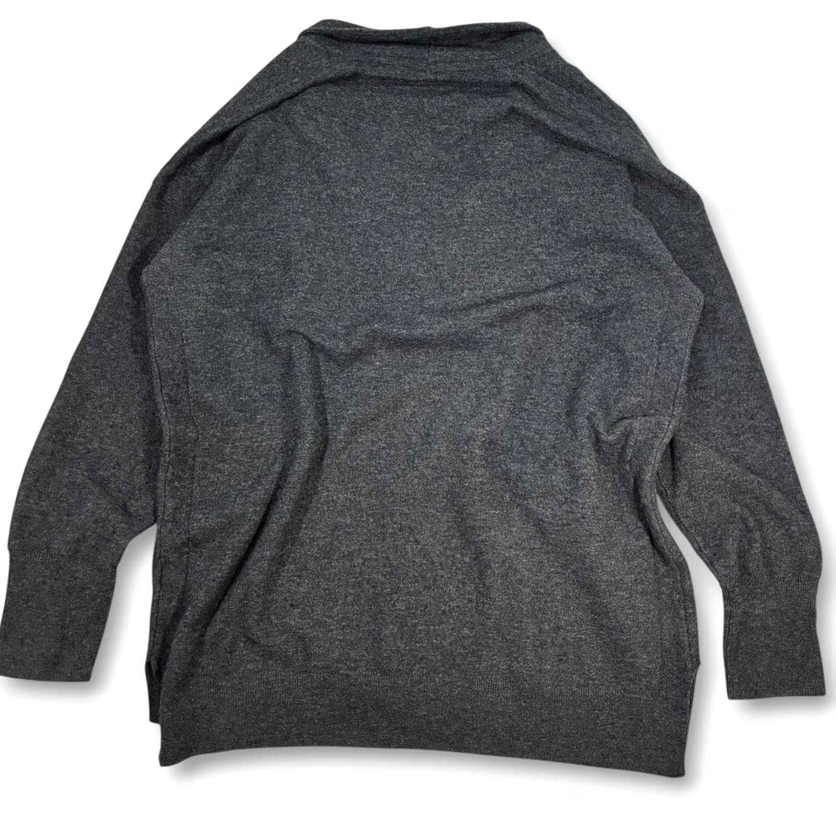 Gap GAP Cardigan Sweater Women XL Gray Open Front Dolman Sleeve Shawl Collar Lightweight Knit High Low Hemways Size XL / US 12-14 / IT 48-50 - 2 Thumbnail
