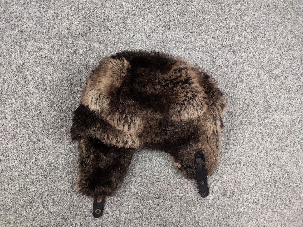 Le Grande Bleu (L.G.B.) Vintage Y2K Fuzzy Fur Ushanka Hat Brown faded l.g.b. Style Size ONE SIZE - 5 Thumbnail
