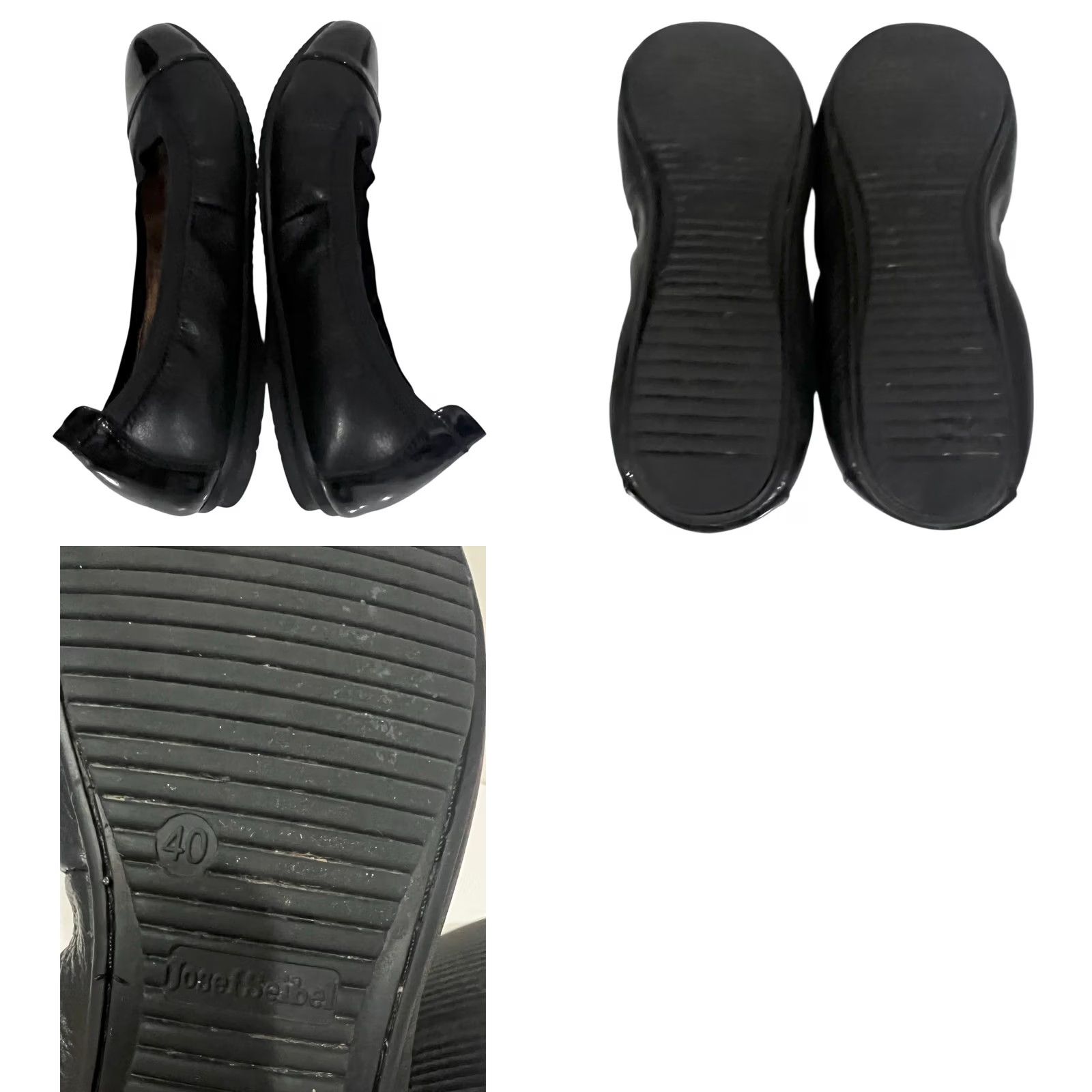 Vintage Josef Seibel Ballet Womens Black Pippa Silpper Flats Patent Leather Women Size Size US 9 / IT 39 - 8 Thumbnail