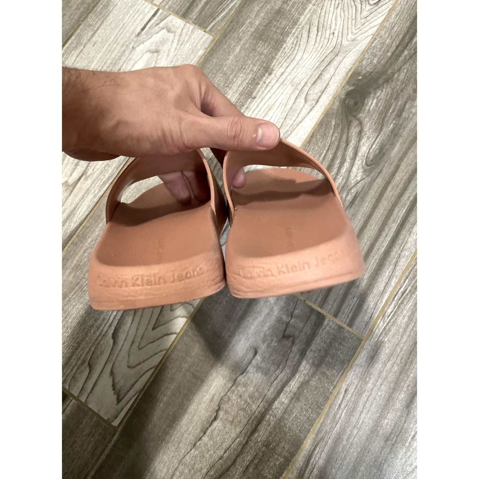 Calvin Klein Calvin Klein Jeans Pink Jelly Sandals Christie Pool Slides Sandal Women US 7 Pink Waterproof Flat Slip On Christie Size 30" / US 8 / IT 44 - 7 Thumbnail