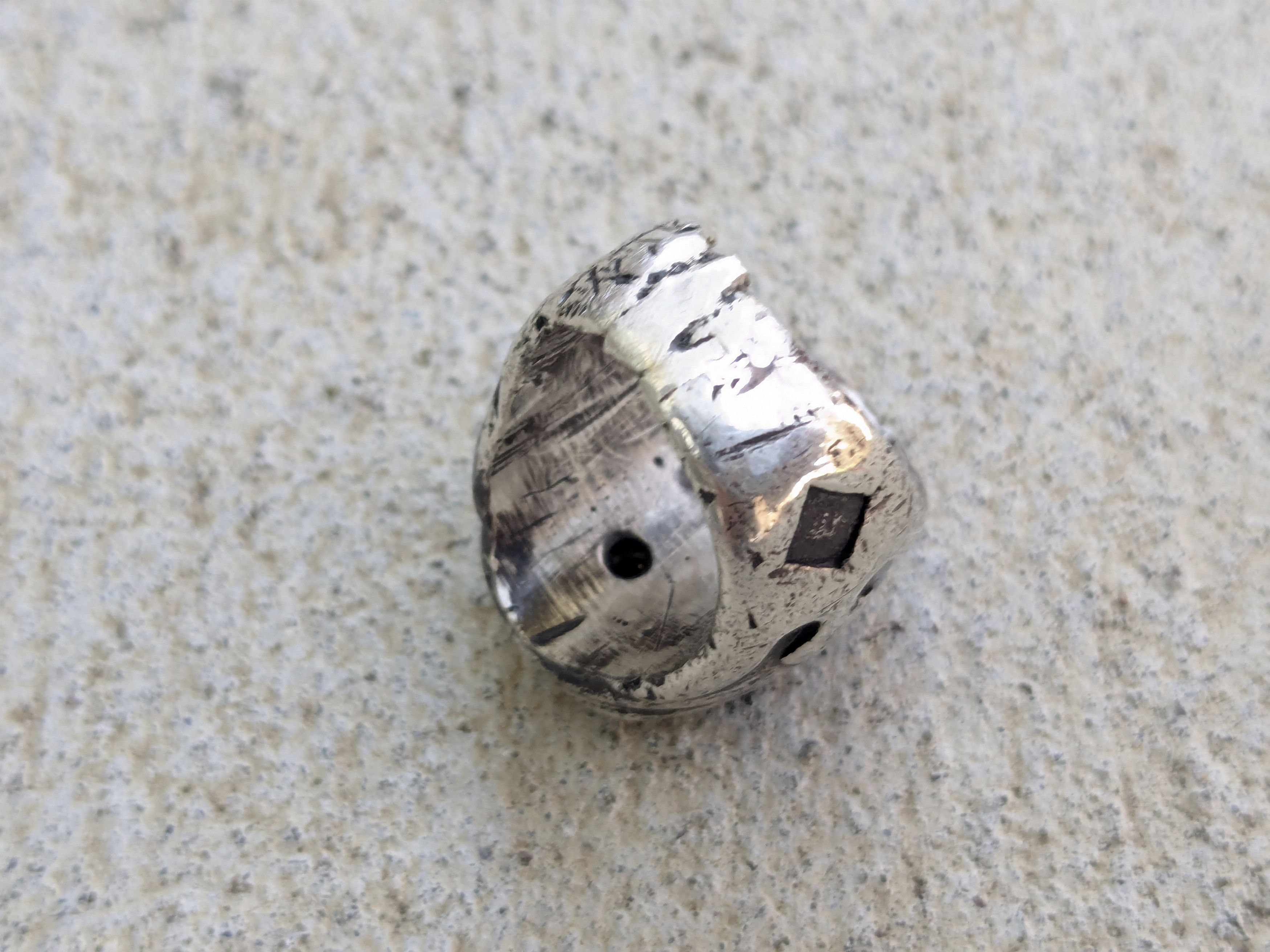Other Vintage Sterling Silver Ring CZ 6 Trident Cocktail Pinky Size ONE SIZE - 9 Thumbnail