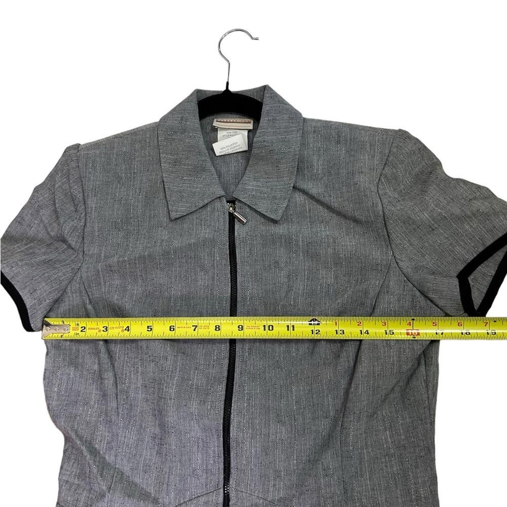 Forme D'Expression Expressions l Vintage Gray Short Sleeve Shirt Blazer Size 10 Size L / US 10 / IT 46 - 6 Thumbnail