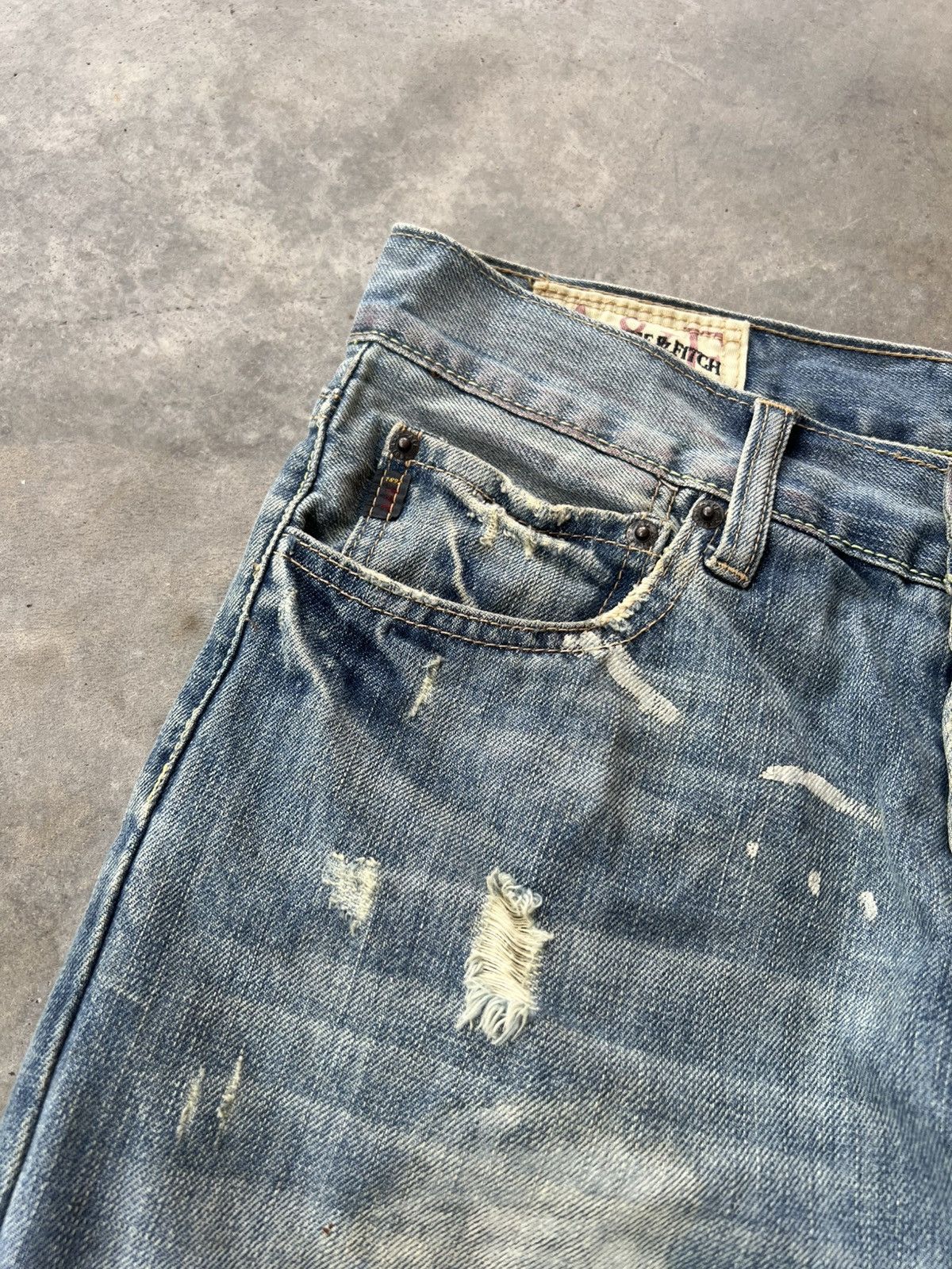 Abercrombie & Fitch × If Six Was Nine × Japanese Brand 💥Flare💥Vintage Abercrombie & Fitch Distress Jean Size US 31 - 7 Thumbnail