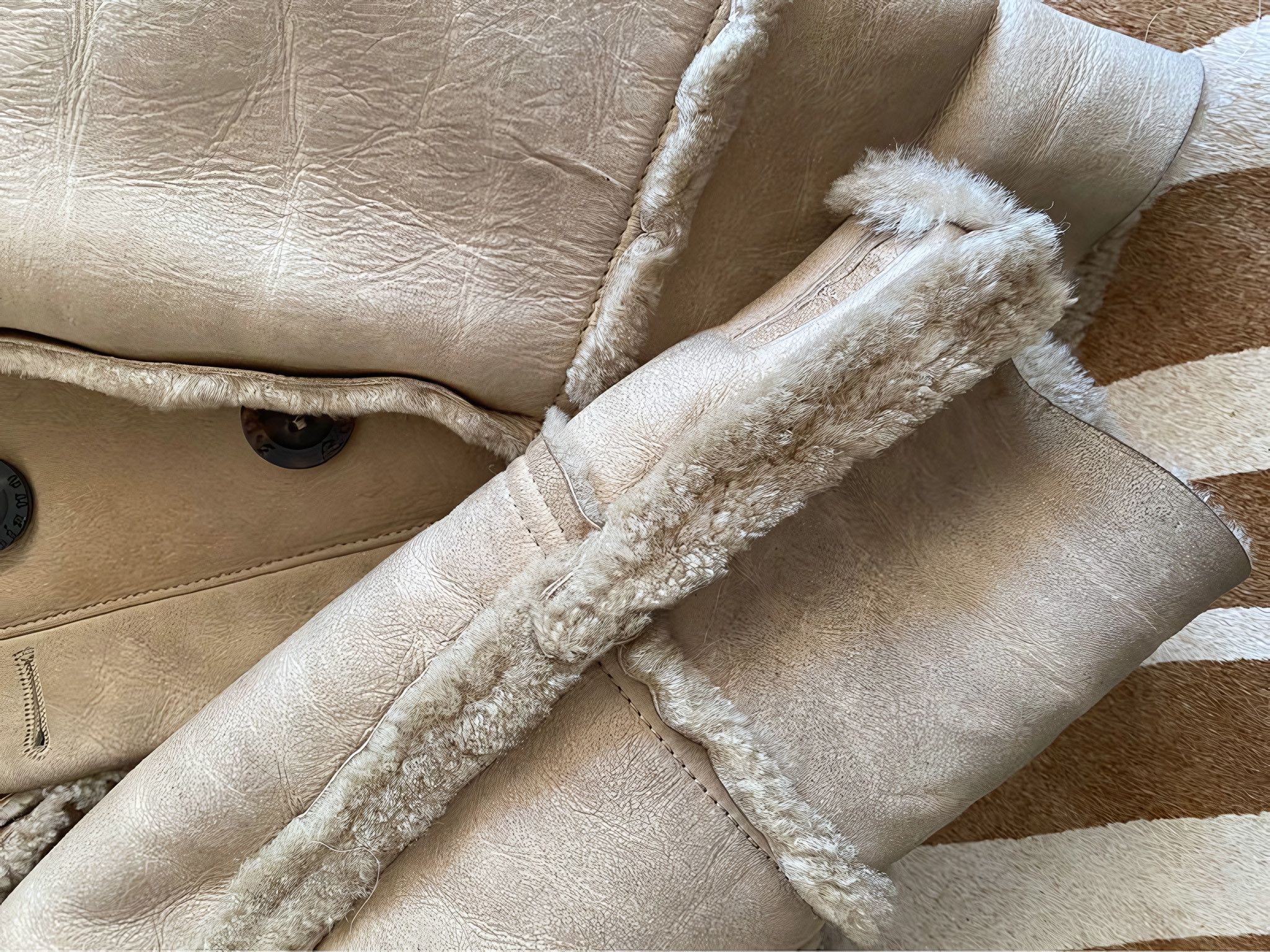 John Galliano SHEARLING LEATHER JACKET Size S / US 4 / IT 40 - 5 Thumbnail