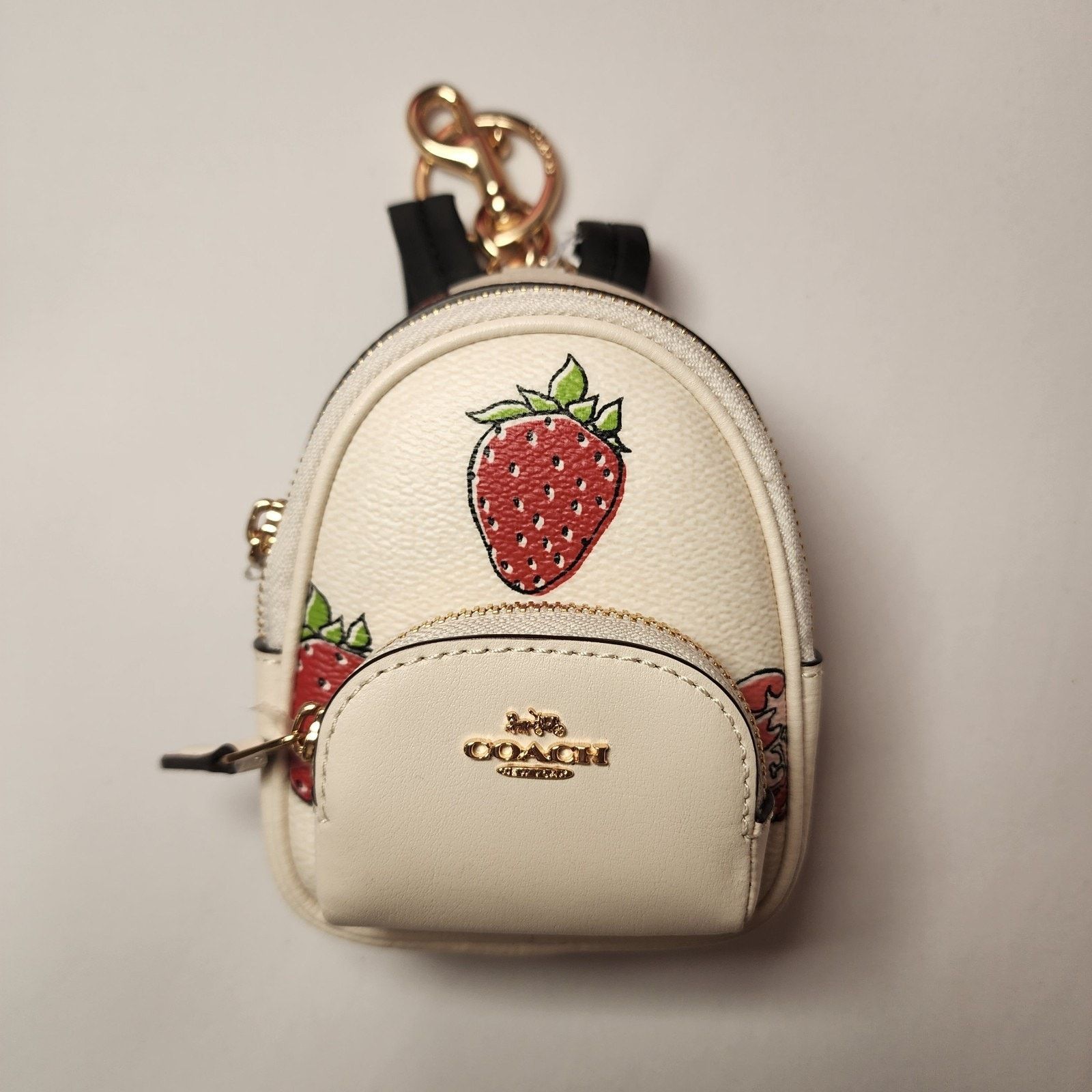 Coach NWT Coach CAO93 Mini Court Backpack Bag Charm Strawberry Size ONE SIZE - 1 Thumbnail