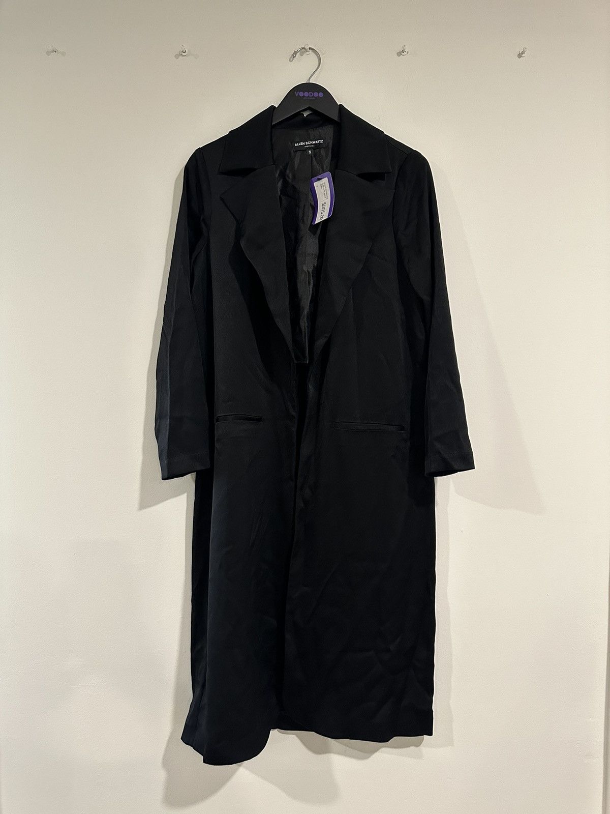 Vintage Allen Schwartz satin long jacket Size S / US 4 / IT 40 - 1 Thumbnail