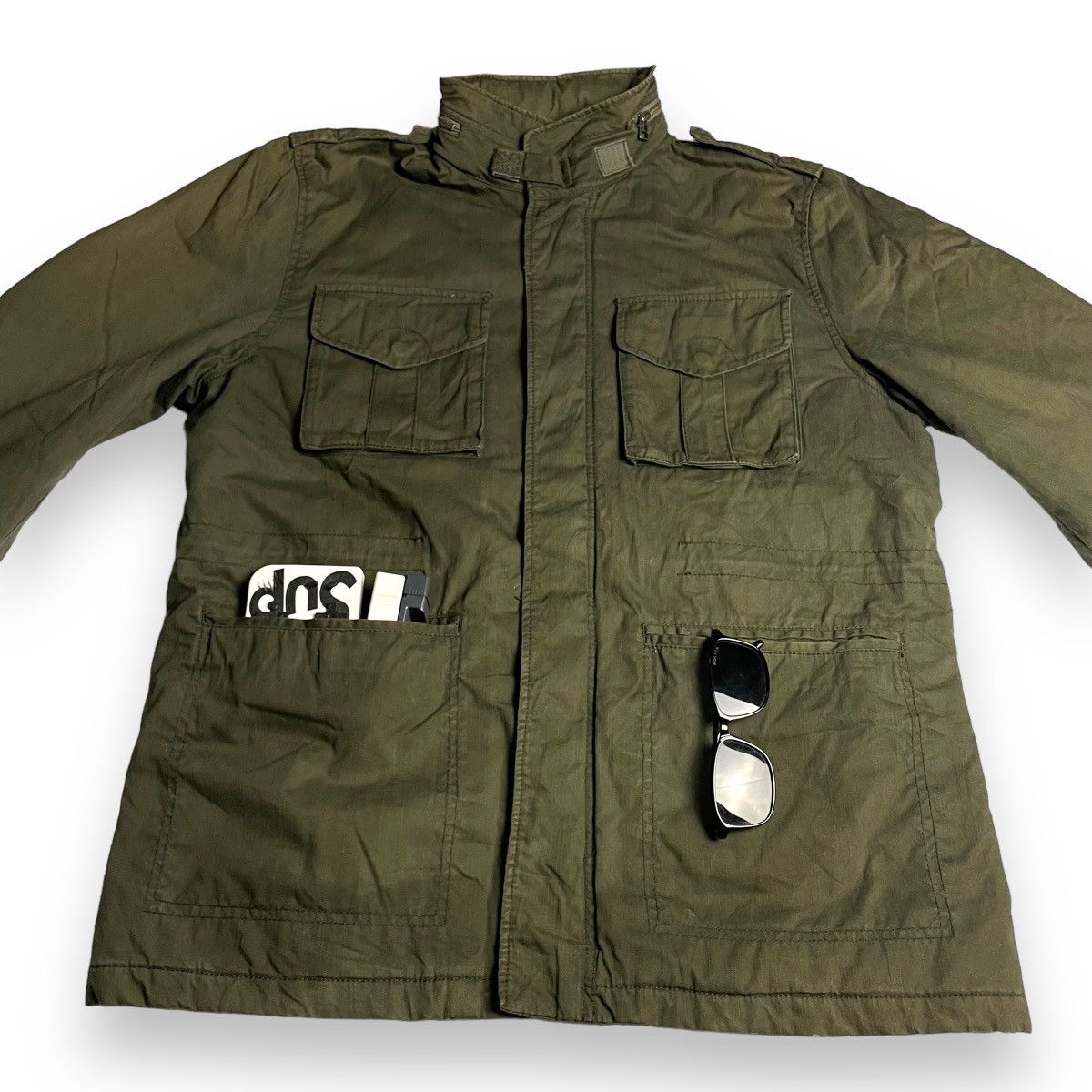 Le Grande Bleu (L.G.B.) 🇯🇵 IKKA MULTIPOCKET MILITARY BUTTON UP FULL ZIP JACKET Size US XL / EU 56 / 4 - 5 Thumbnail