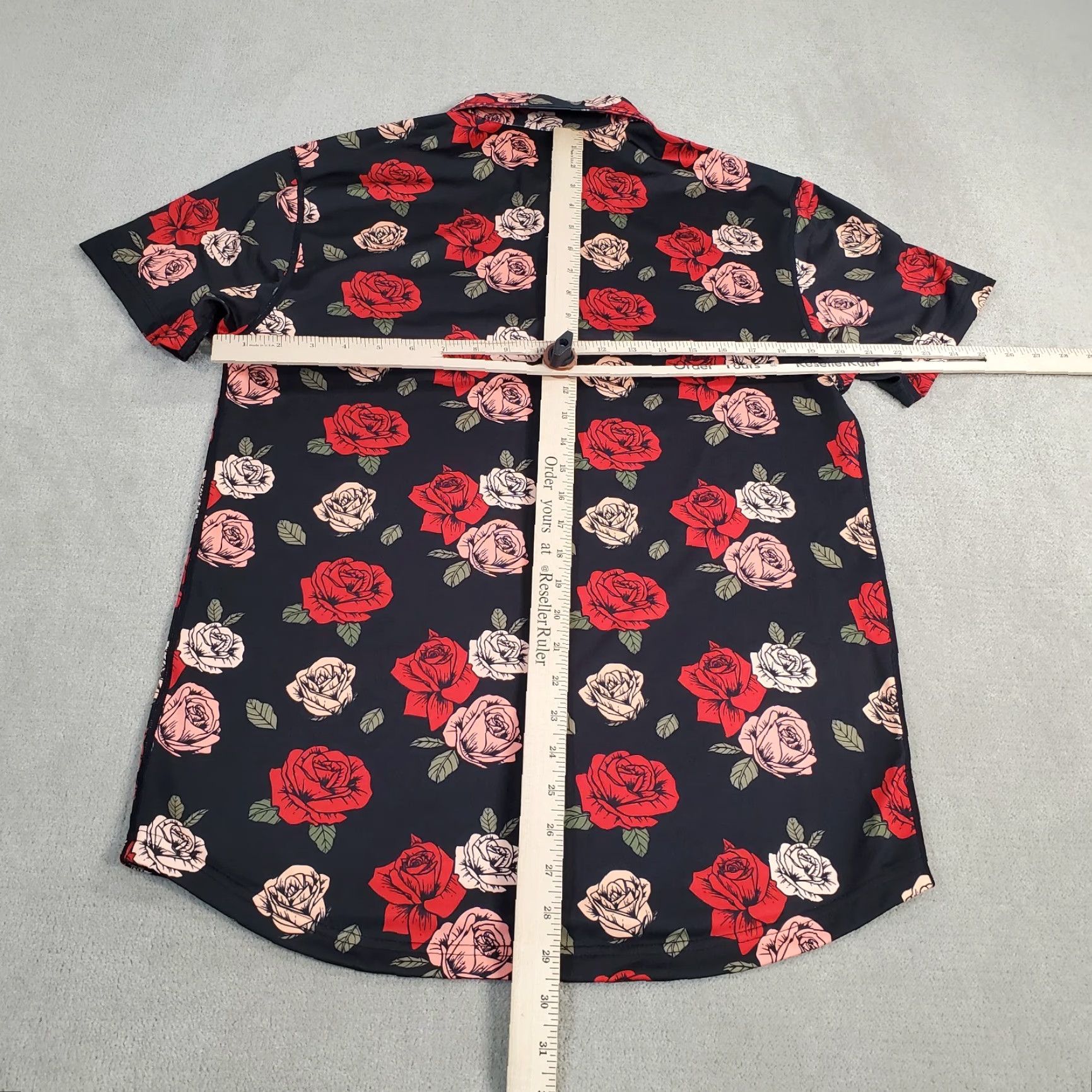 Vintage BYLT DCSS Executive Polo Shirt Mens M Black Floral Roses Performance Logo Shirt Size US M / EU 48-50 / 2 - 7 Thumbnail