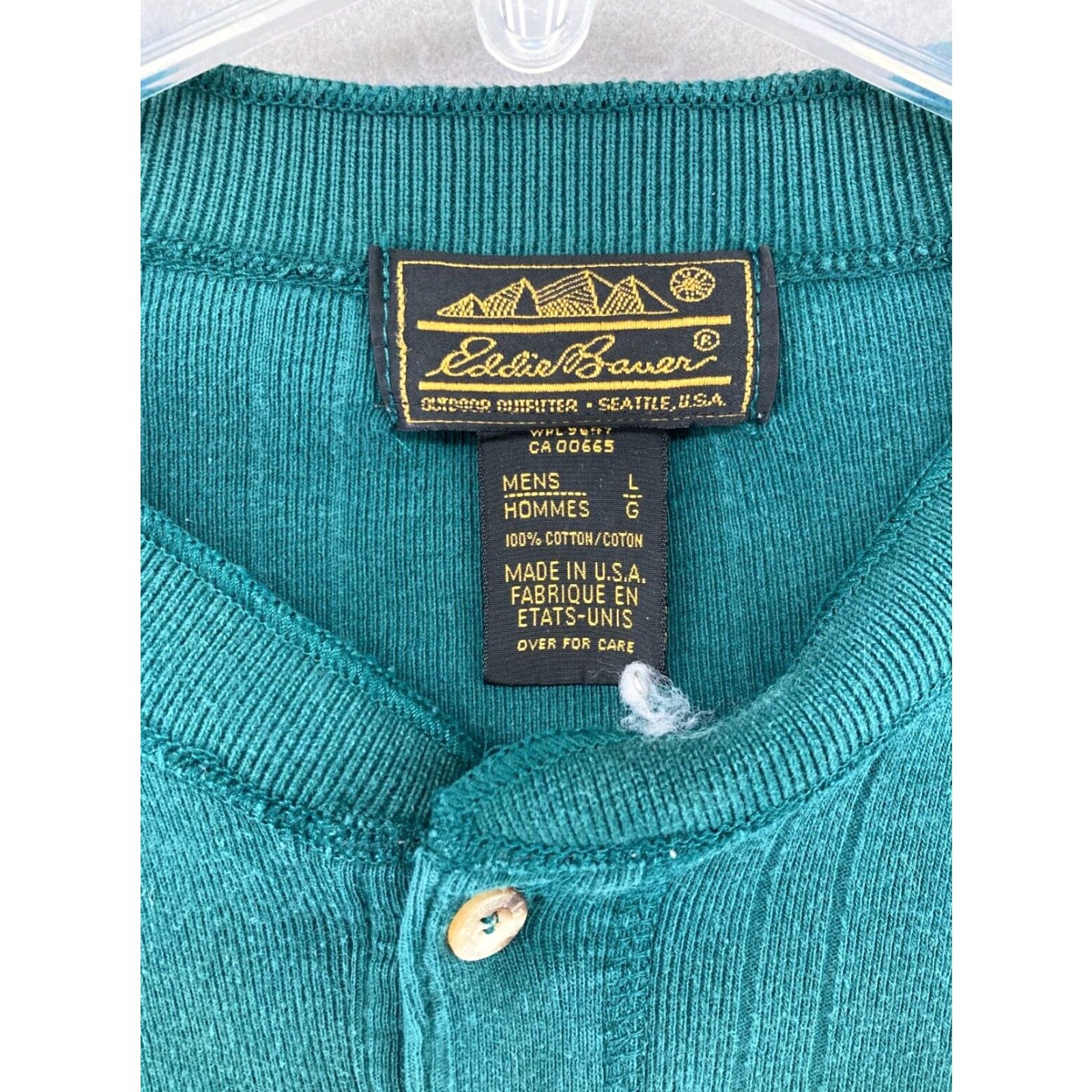 Eddie Bauer VINTAGE Eddie Bauer Men's Shirt Large Blue Casual Long Sleeve Cotton USA Made 90s Mens Size US L / EU 52-54 / 3 - 5 Thumbnail