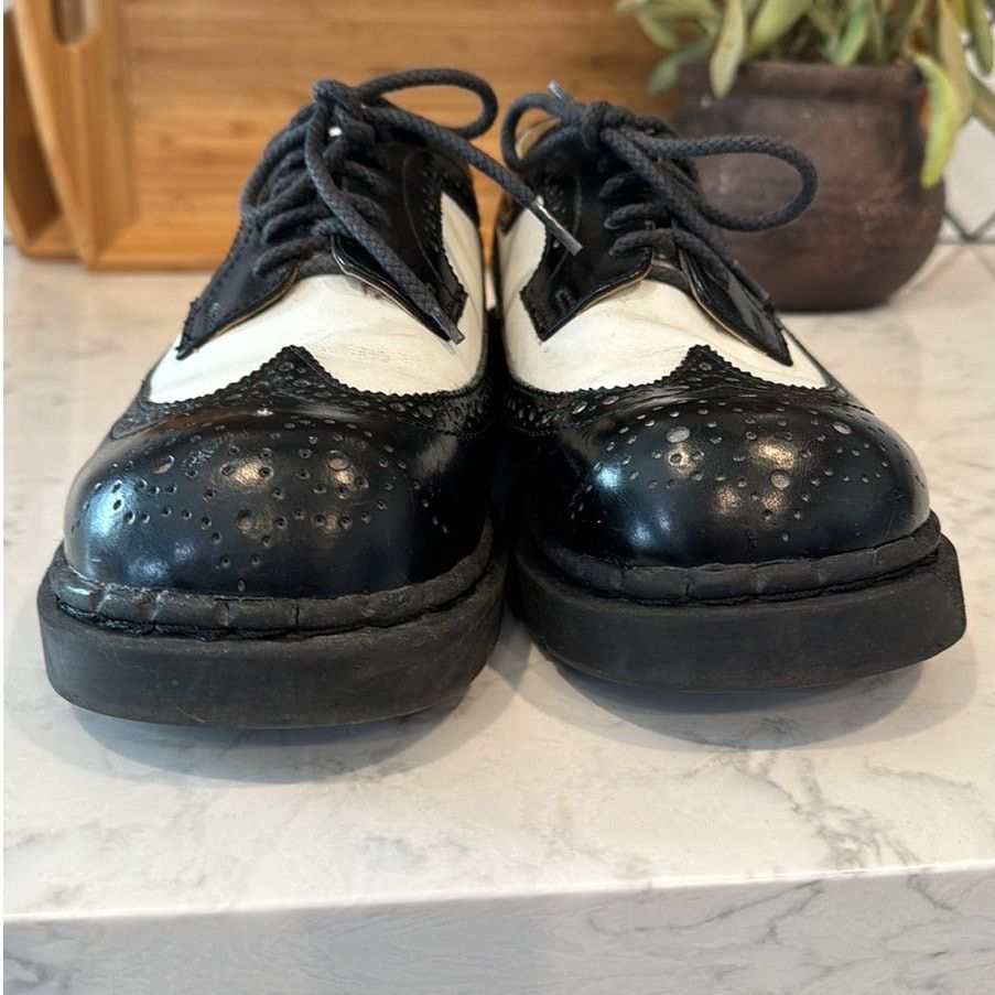 Other Vintage 90s black white rockabilly wing tipped brogue oxford Size US 9 / EU 42 - 5 Thumbnail
