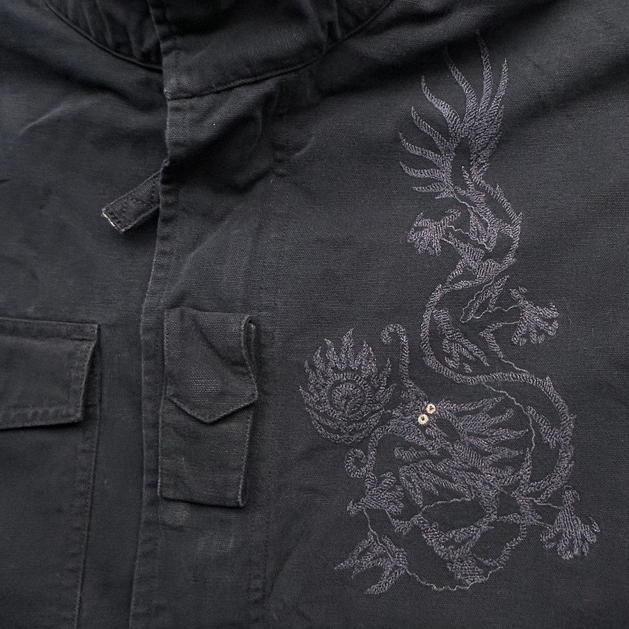 Maharishi Maharishi Black Canvas Jacket Mens Medium Bomber Military Size US M / EU 48-50 / 2 - 7 Thumbnail