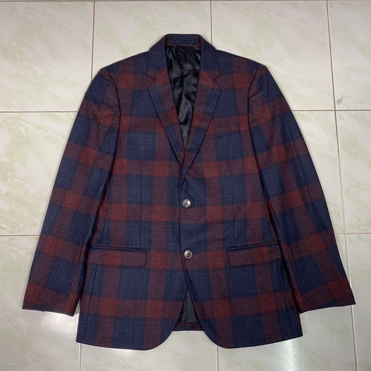 Gucci 🔥VINTAGE COATS JACKET GUCCI TARTAN DESIGN DOUBLE BREAST Size US S / EU 44-46 / 1 - 15 Thumbnail