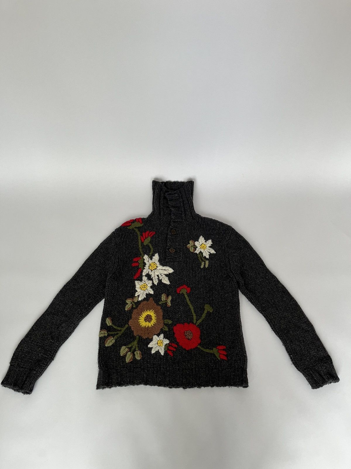 Dolce & Gabbana thick flower embroidered turtleneck Size US L / EU 52-54 / 3 - 2 Thumbnail