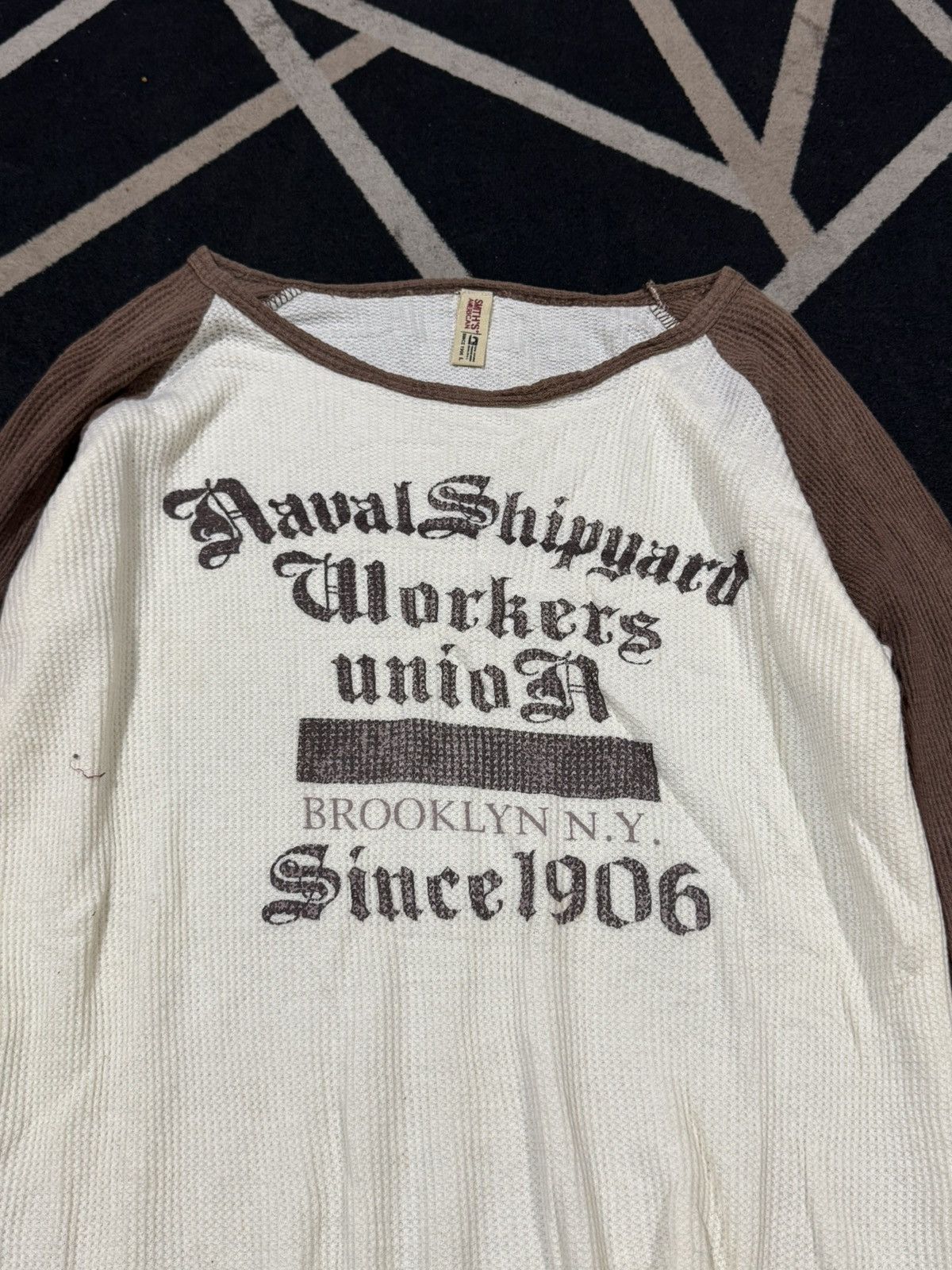 GOA 2000s Smith American Waffle Long Sleeve Styled Size US M / EU 48-50 / 2 - 2 Thumbnail