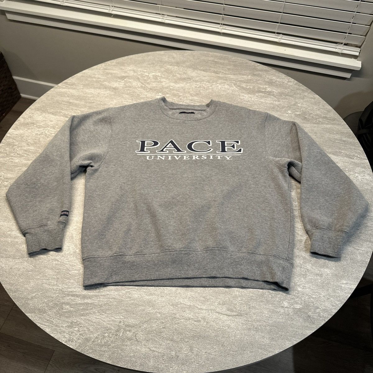Jansport × Vintage Vintage 90s Jansport Pace University Crewneck Sweatshirt Size US L / EU 52-54 / 3 - 1 Thumbnail