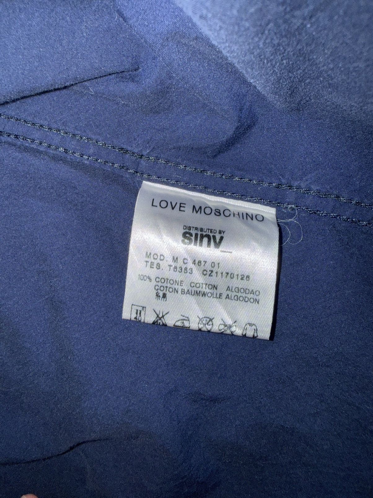 Other LOVE MOSCHINO Size Small Navy Cotton Embroidered Casual Top Size US M / EU 48-50 / 2 - 3 Thumbnail