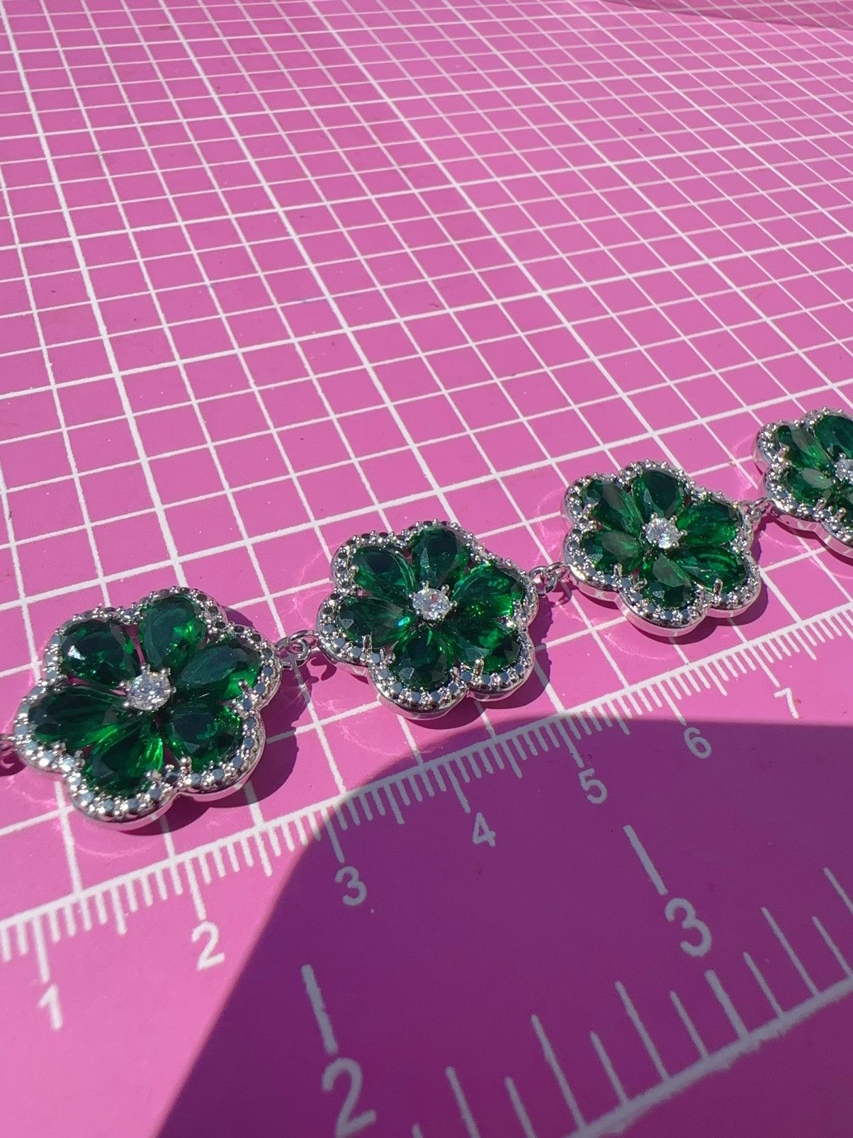 Natasha Zinko Natasha 925 sterling silver Green Cubic Zircon Crystal Size ONE SIZE - 3 Thumbnail