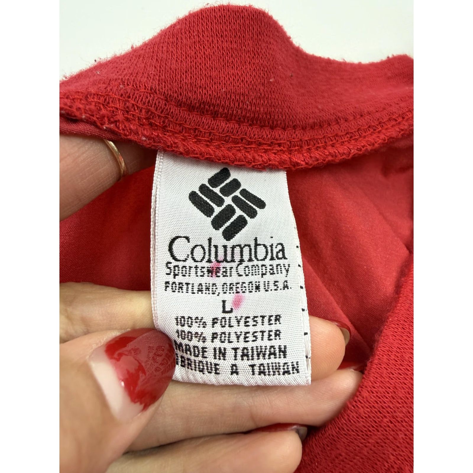 Vintage Columbia PFG Jacket Mens L Red V-Neck Packable Windbreaker Pullover Golf Jacket Size US L / EU 52-54 / 3 - 4 Thumbnail