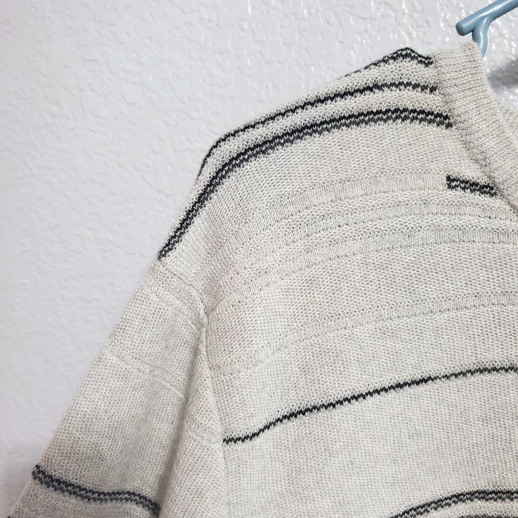 Vintage Calibrate Sweater Men XXL Gray Merino Wool Blend Striped Crew Neck Pullover Size US XXL / EU 58 / 5 - 5 Thumbnail