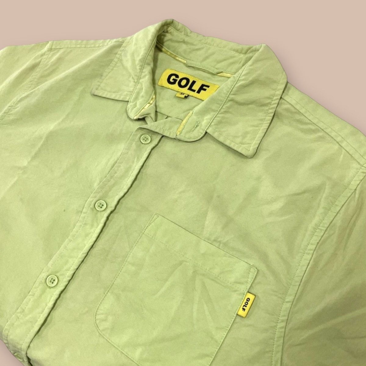 Golf Wang GOLF WANG Lime Green Button Up Shirt Size US M / EU 48-50 / 2 - 3 Thumbnail