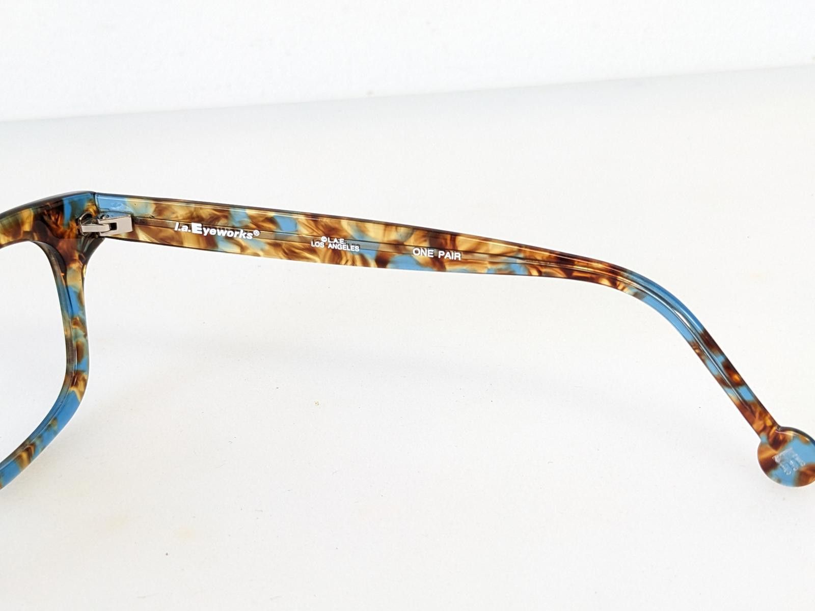 l.a.Eyeworks L.A. Eyeworks Japan Prima 0917 Eyeglasses Blue Tortoise Size ONE SIZE - 8 Thumbnail