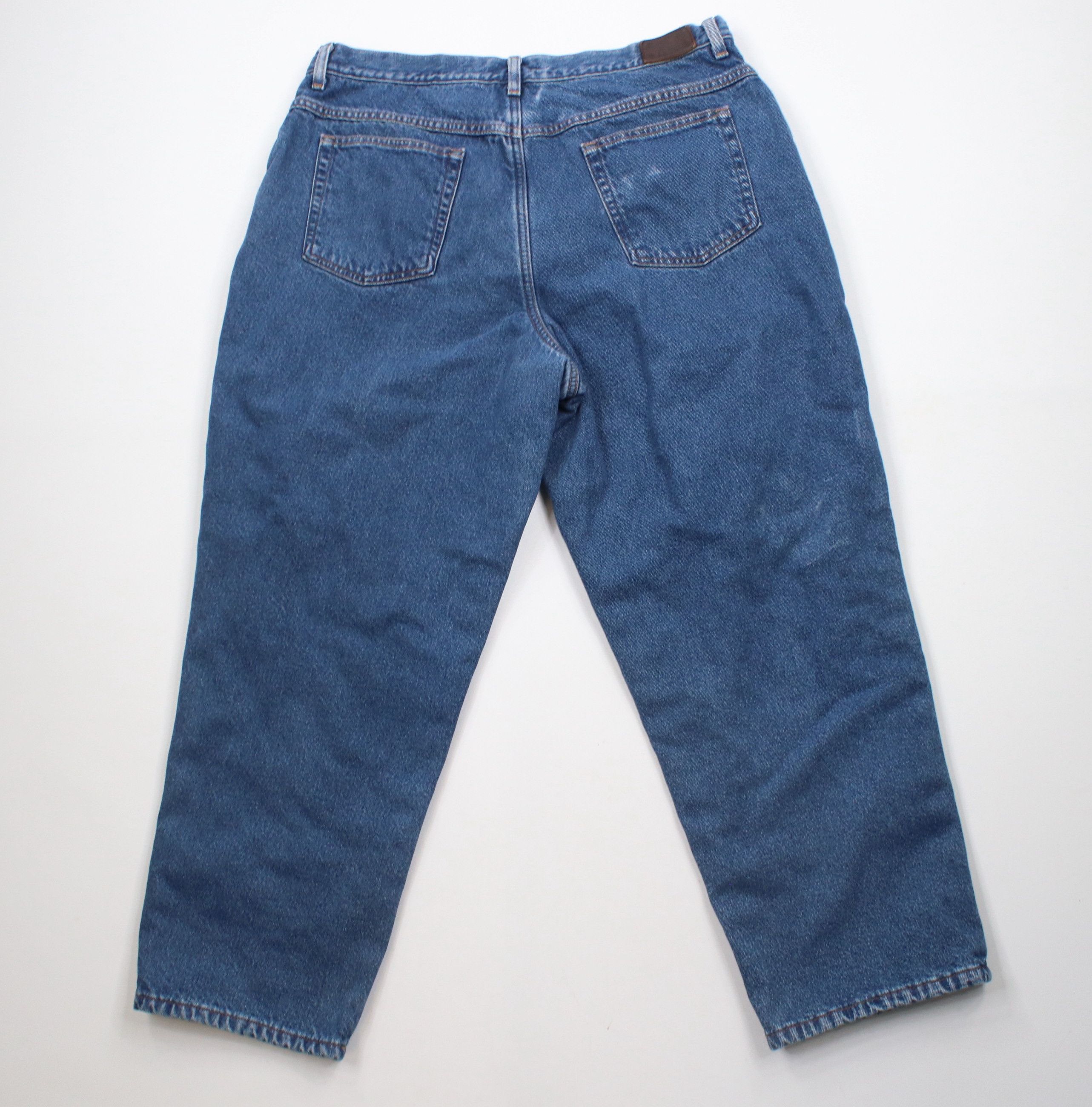 L.L. Bean × Vintage Vintage 90s LL Bean Relaxed Fit Fleece Lined Heavy Jeans Size 42" / US 20 - 10 Thumbnail