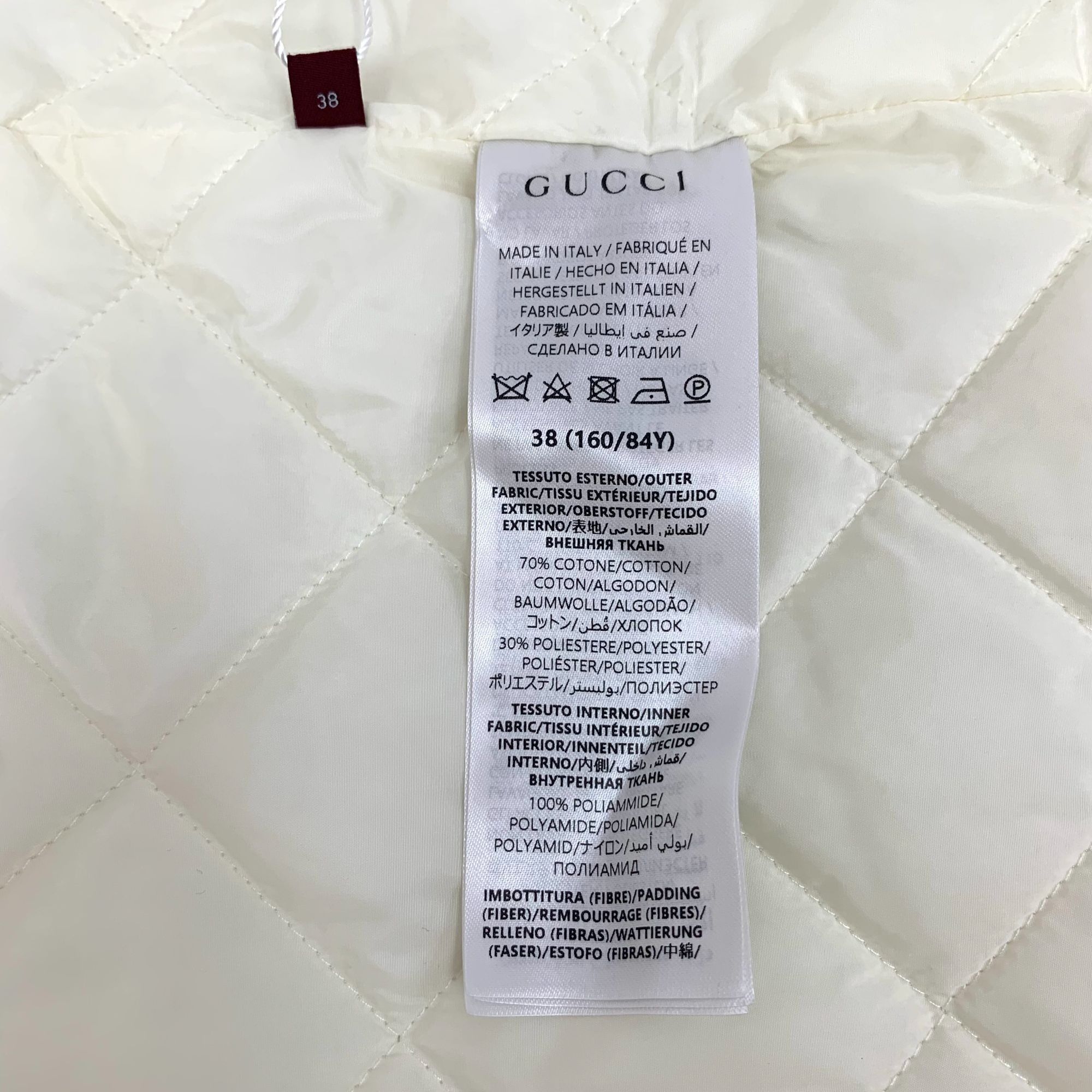 Gucci Gucci White Logo Jacquard Full-Print Cotton Long-Sleeve Sing Size S / US 4 / IT 40 - 4 Thumbnail