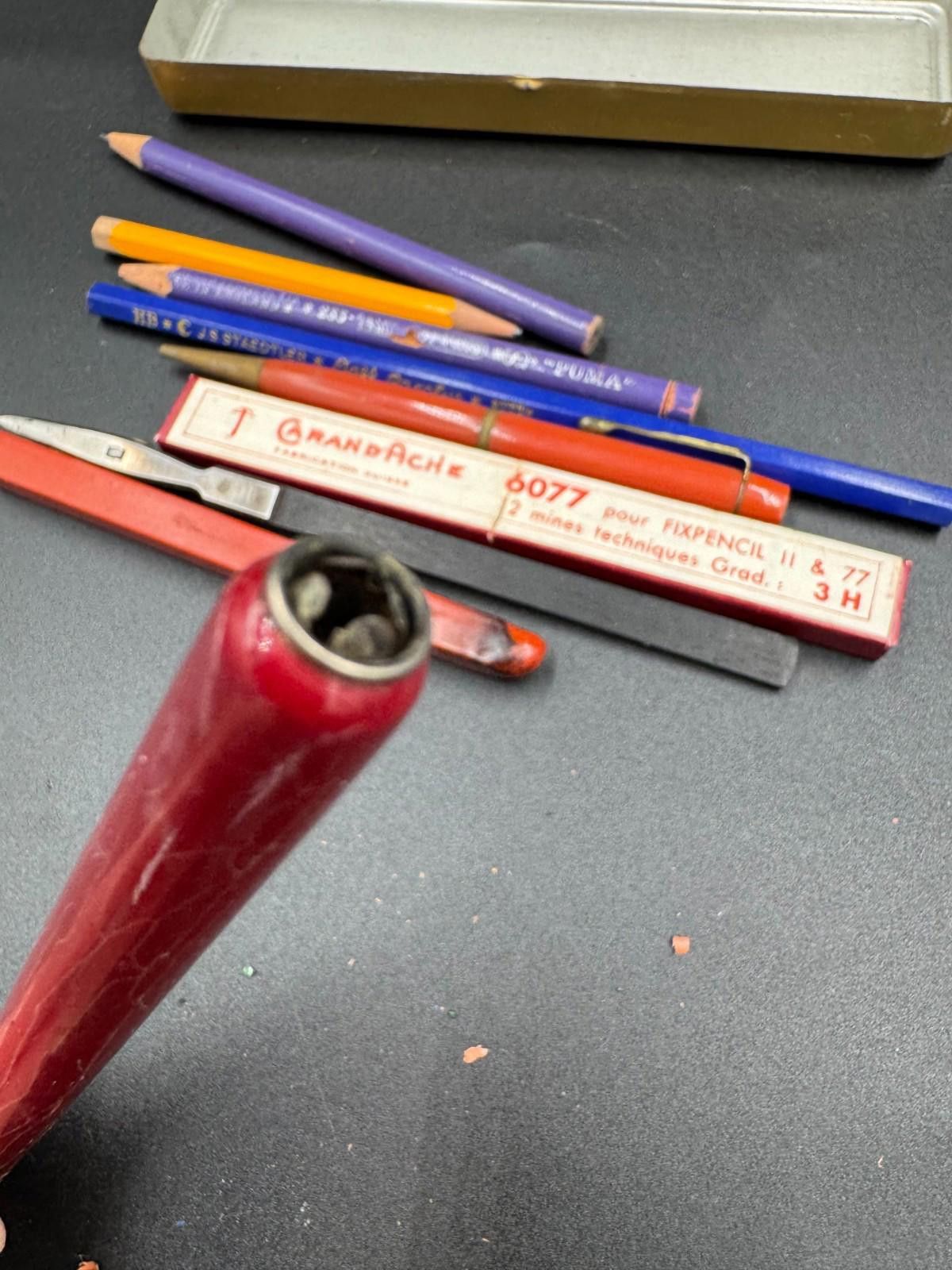Other Vintage Caran d'Ache Fixpencil Staedtler Mars Tin Lot Drafti Size ONE SIZE - 4 Thumbnail