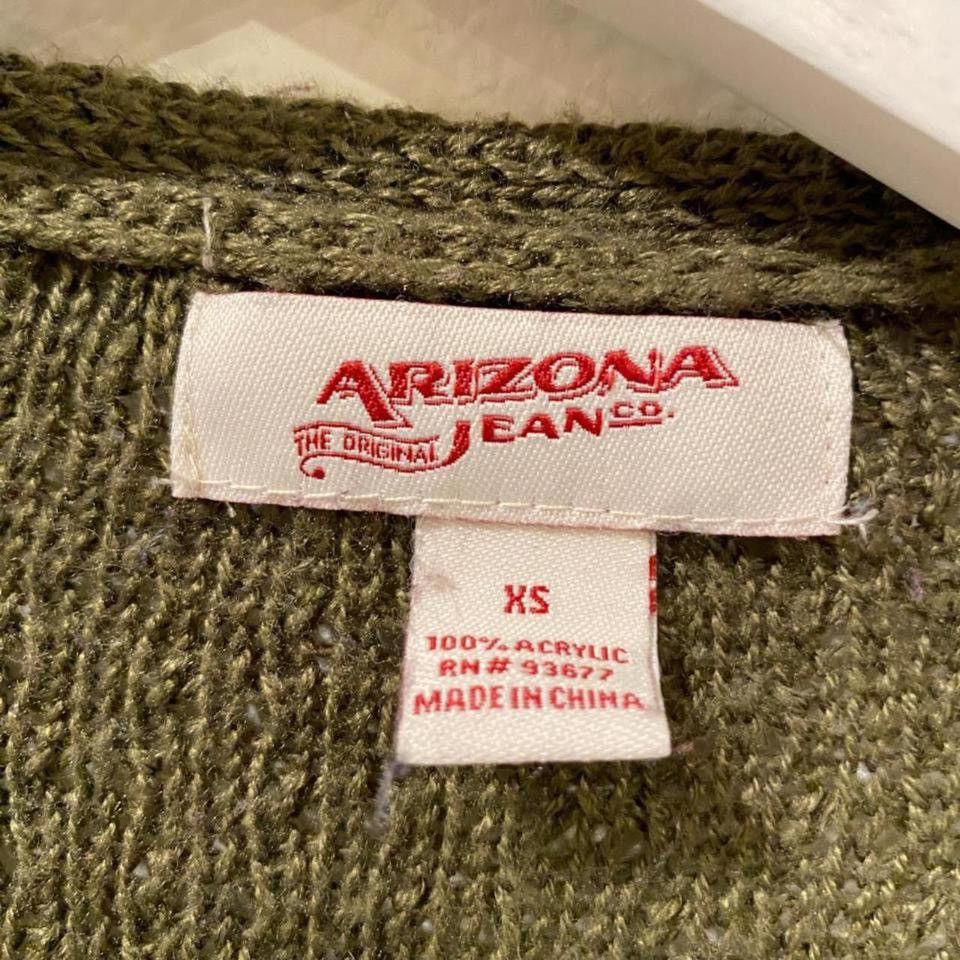 Arizona Jean Co. Arizona Jean Company Dark Green Knit Cardigan Size XS / US 0-2 / IT 36-38 - 2 Thumbnail