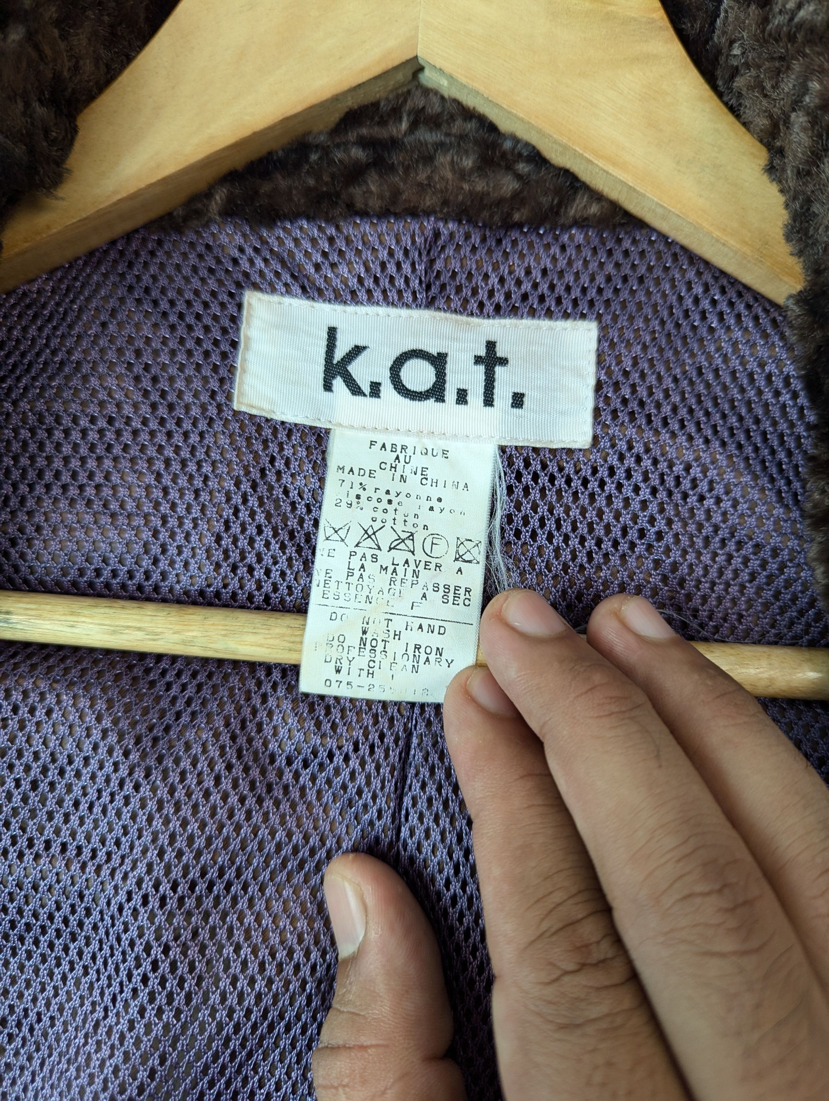 Japanese Brand × Vintage K.A.T Faux Fur Rayon Long Coat Zipper Jacket Size M Size M / US 6-8 / IT 42-44 - 9 Thumbnail