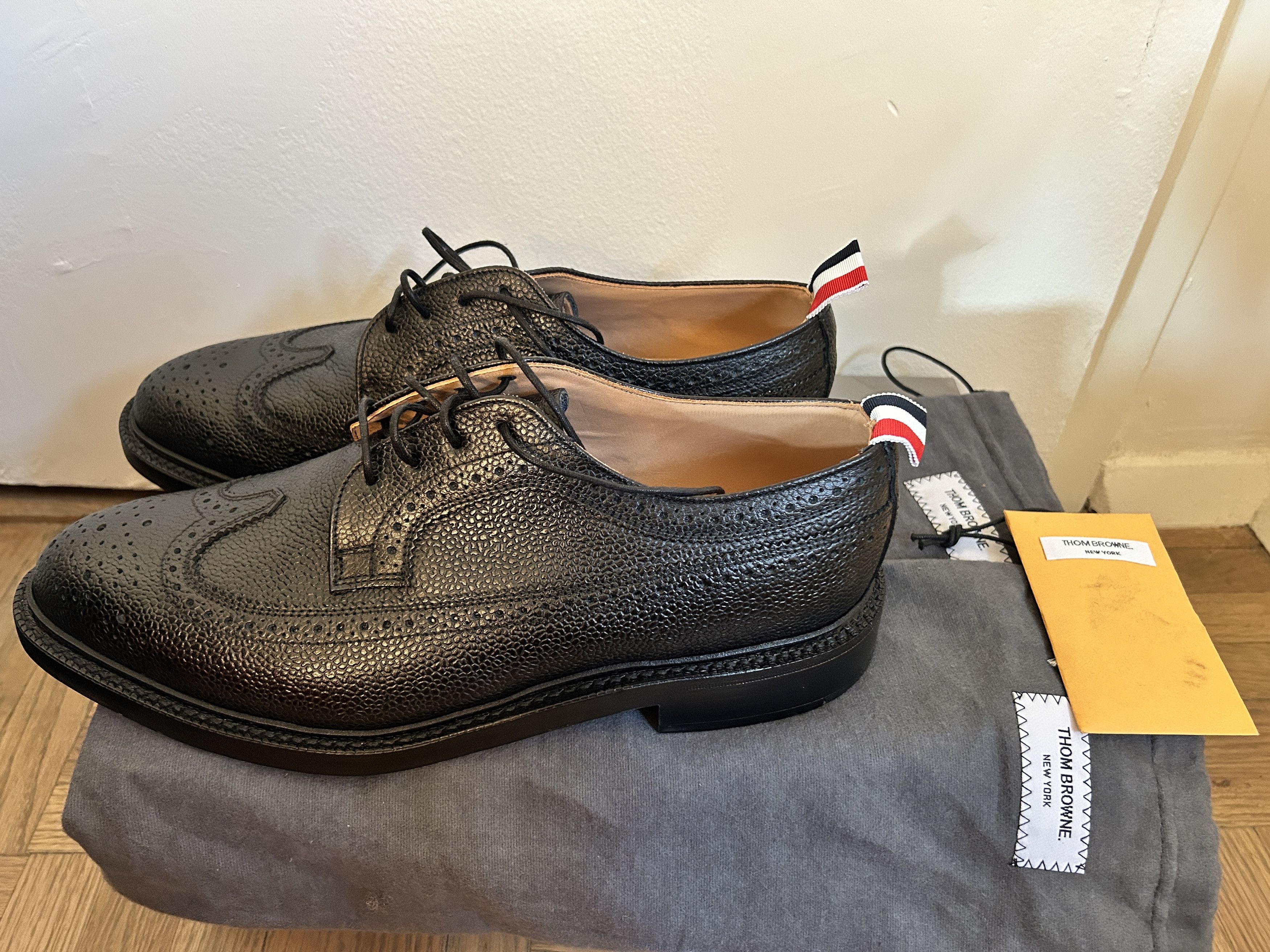 Thom Browne Thom Browne Black Leather Sole Longwing Derbys Size US 10 / EU 43 - 5 Thumbnail