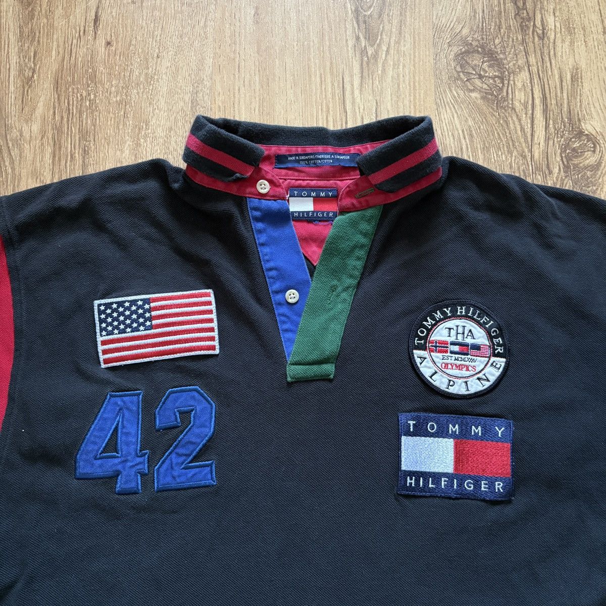 Tommy Hilfiger Vintage 90s y2k multicolour Tommy Hilfiger Alpine Gear Polo Size US M / EU 48-50 / 2 - 2 Thumbnail
